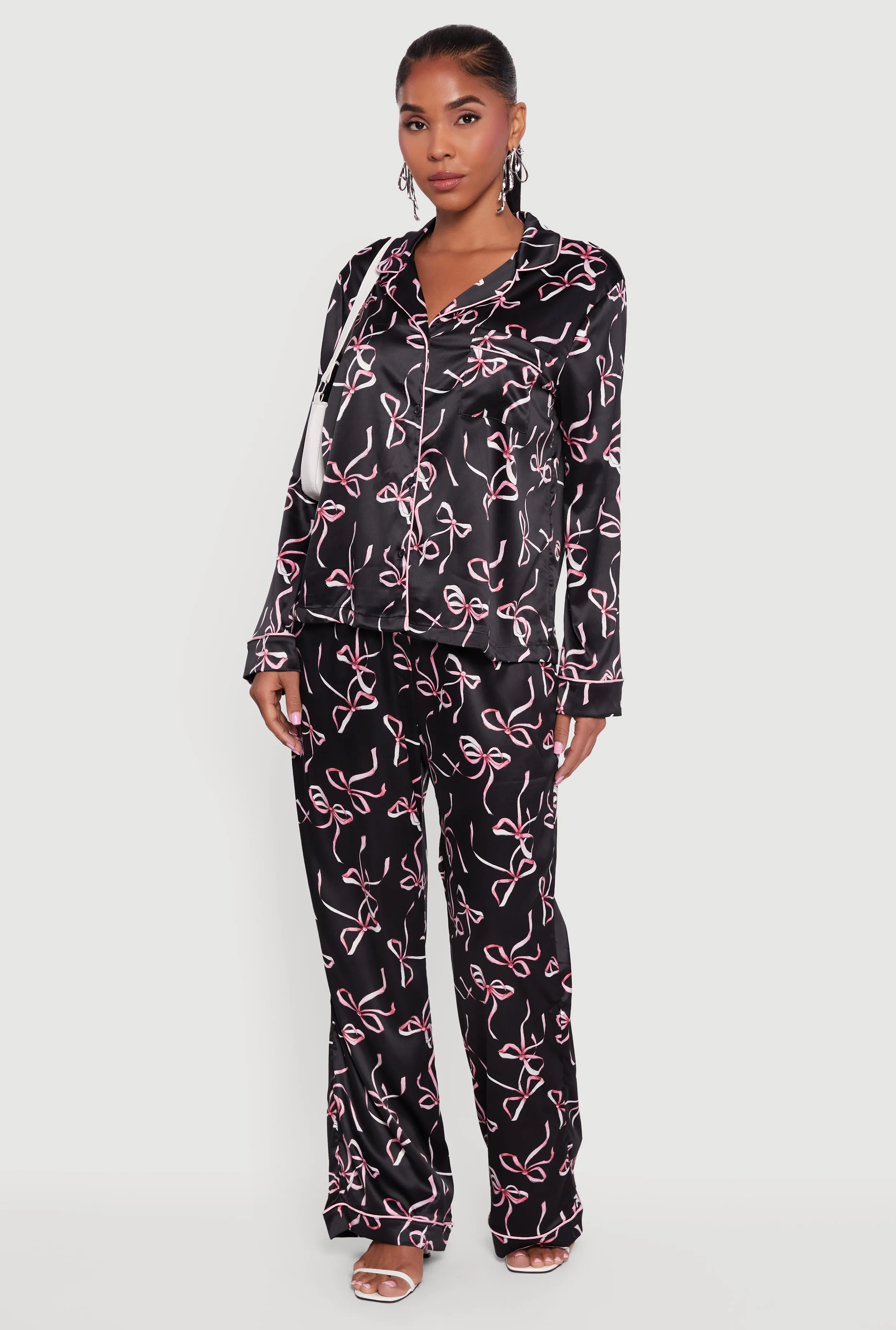 Satin Bow Print Pants sold by Rainbow product image thumbnail 2