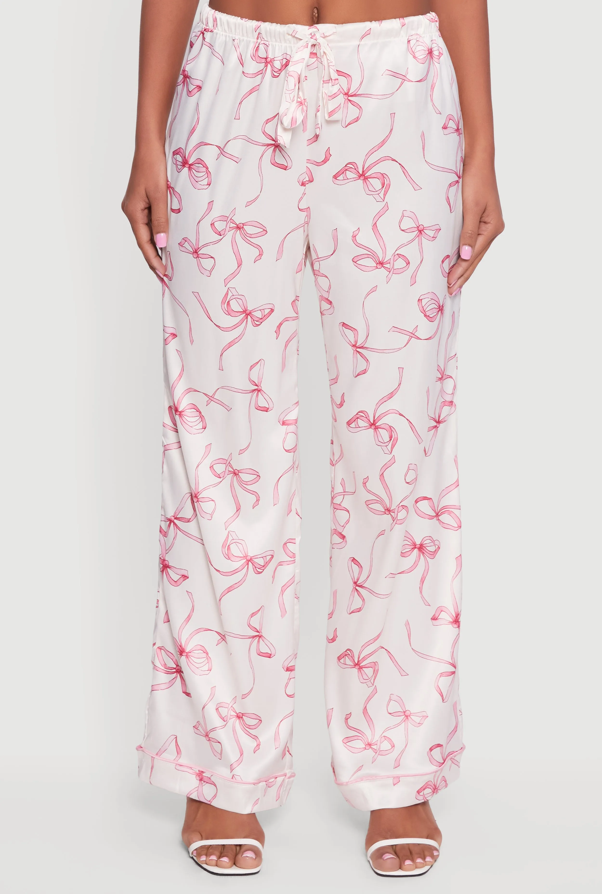 Satin Bow Print Pants sold by Rainbow product image thumbnail 3