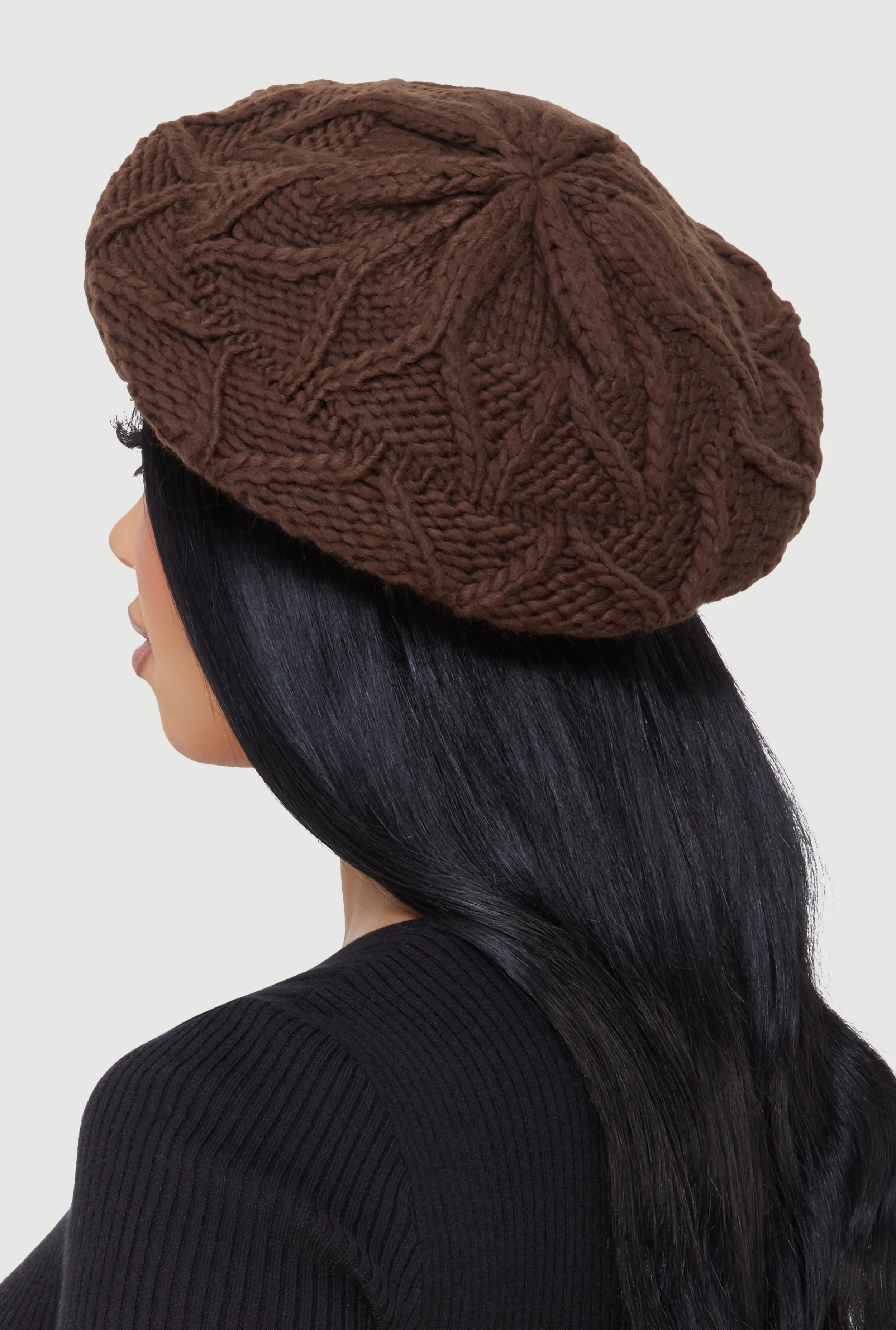 Cozy Cable Knit Beret sold by Rainbow product image thumbnail 3