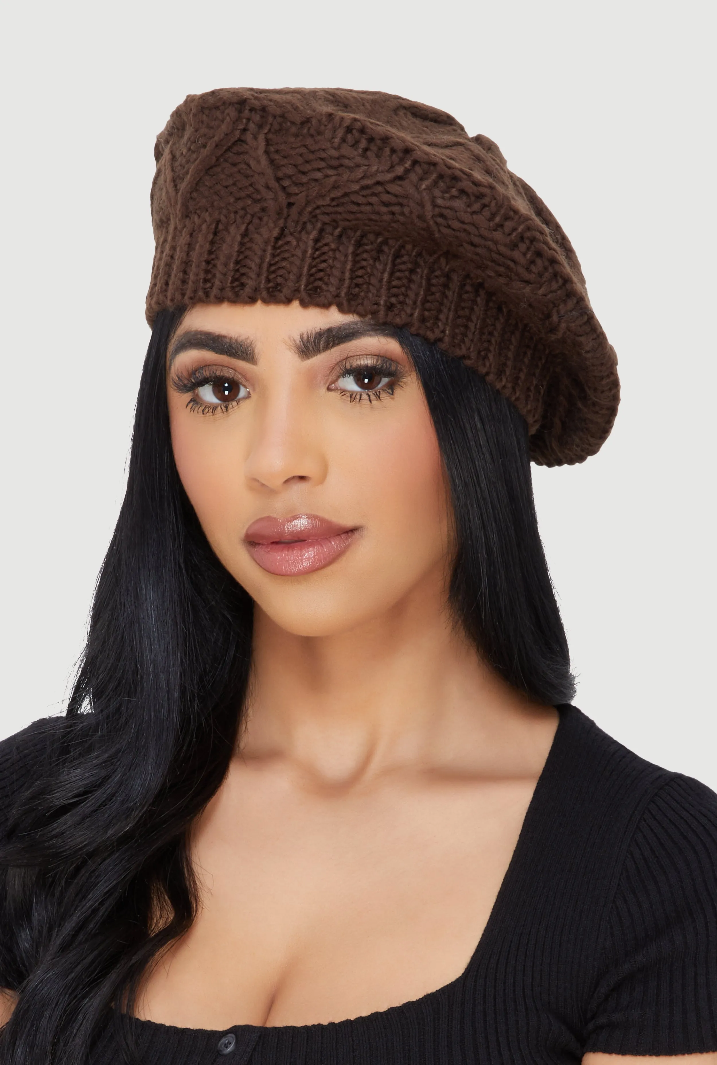 Cozy Cable Knit Beret sold by Rainbow product image thumbnail 2