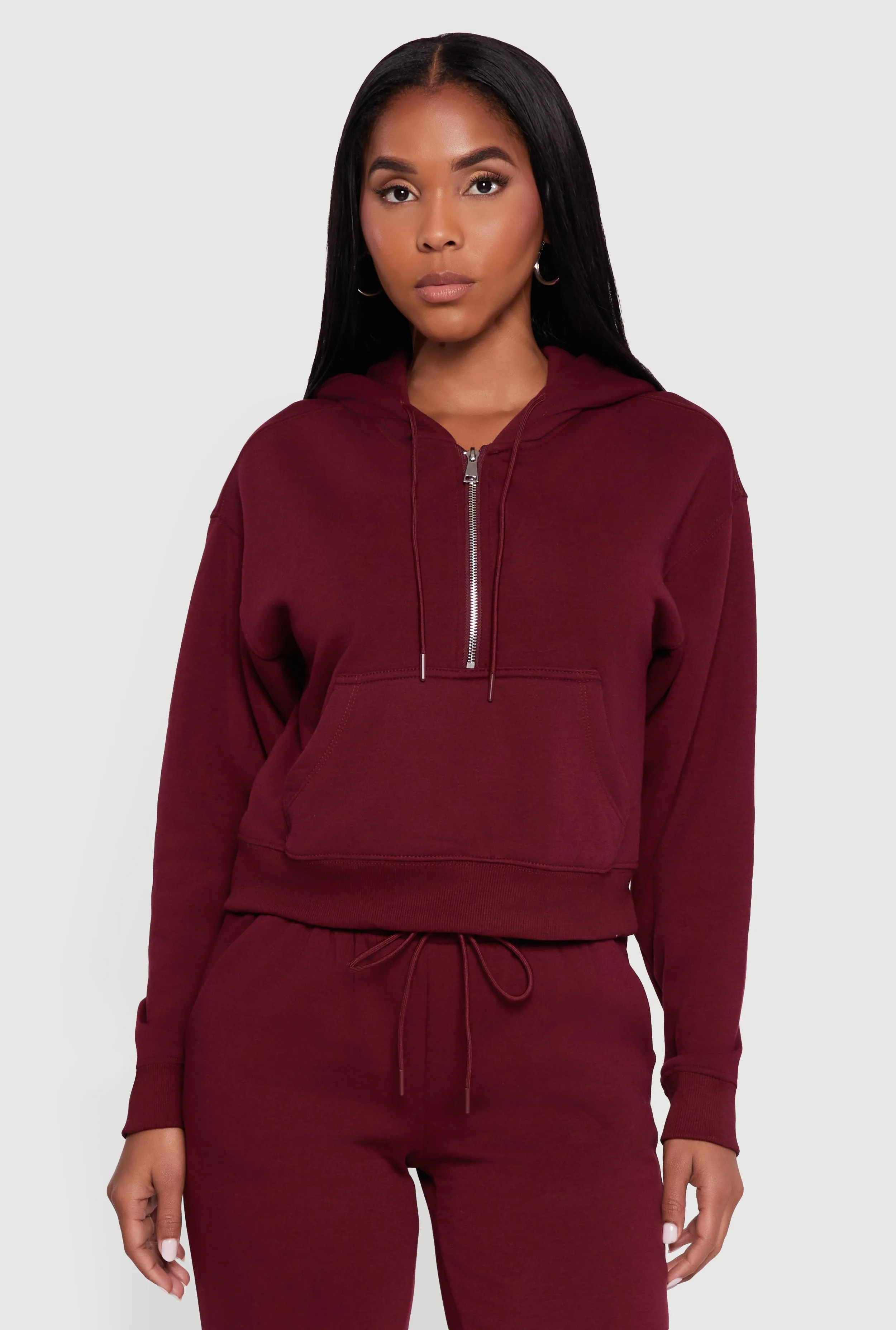 Fleece Lined Kangaroo Pocket Hooded Sweatshirt sold by Rainbow product image thumbnail 5