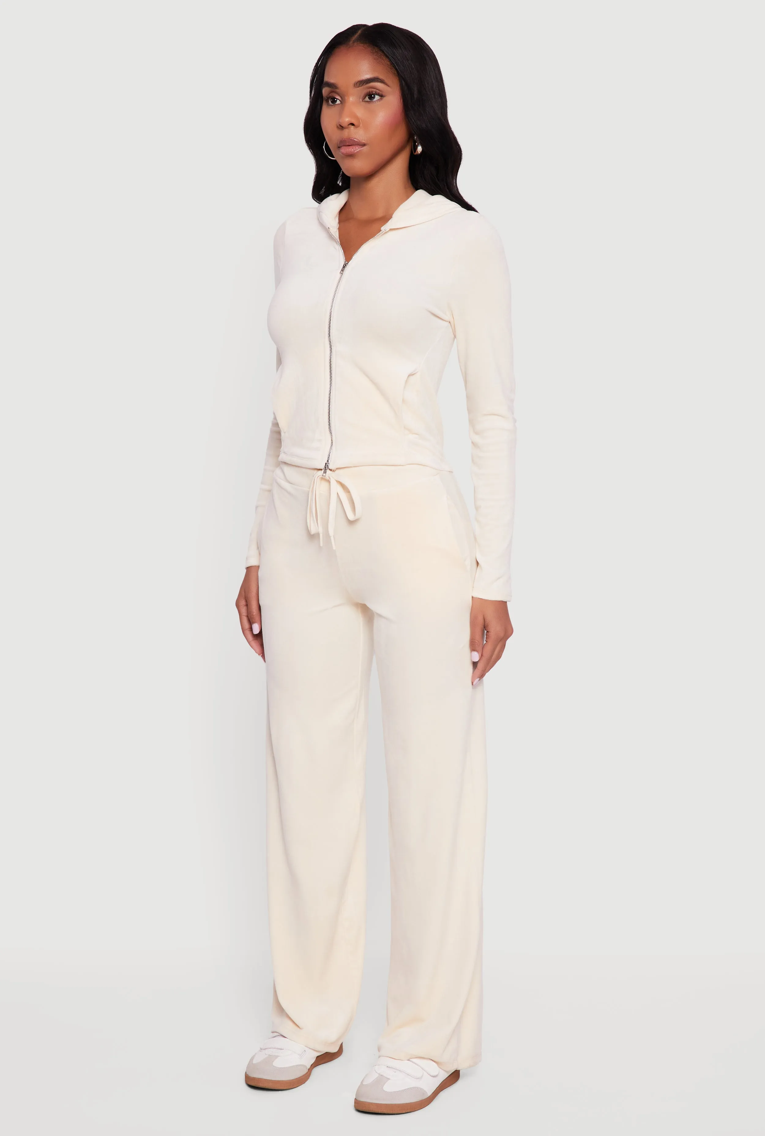 Hooded Zip Front Velour Jacket sold by Rainbow product image thumbnail 5