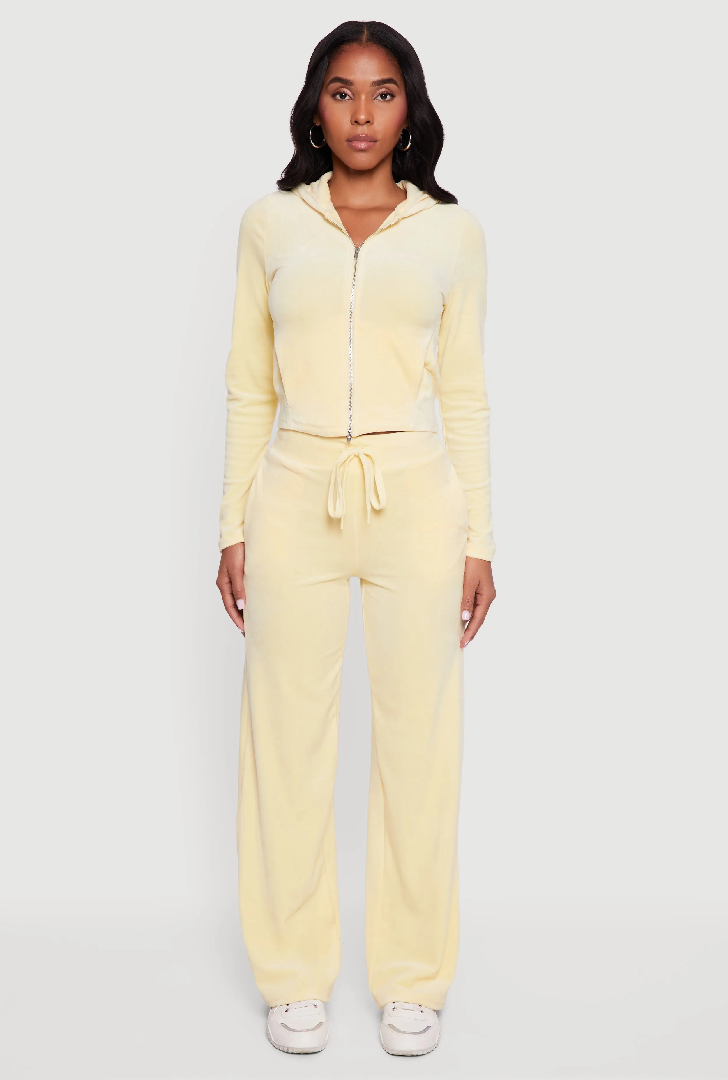 Hooded Zip Front Velour Jacket sold by Rainbow product image thumbnail 2