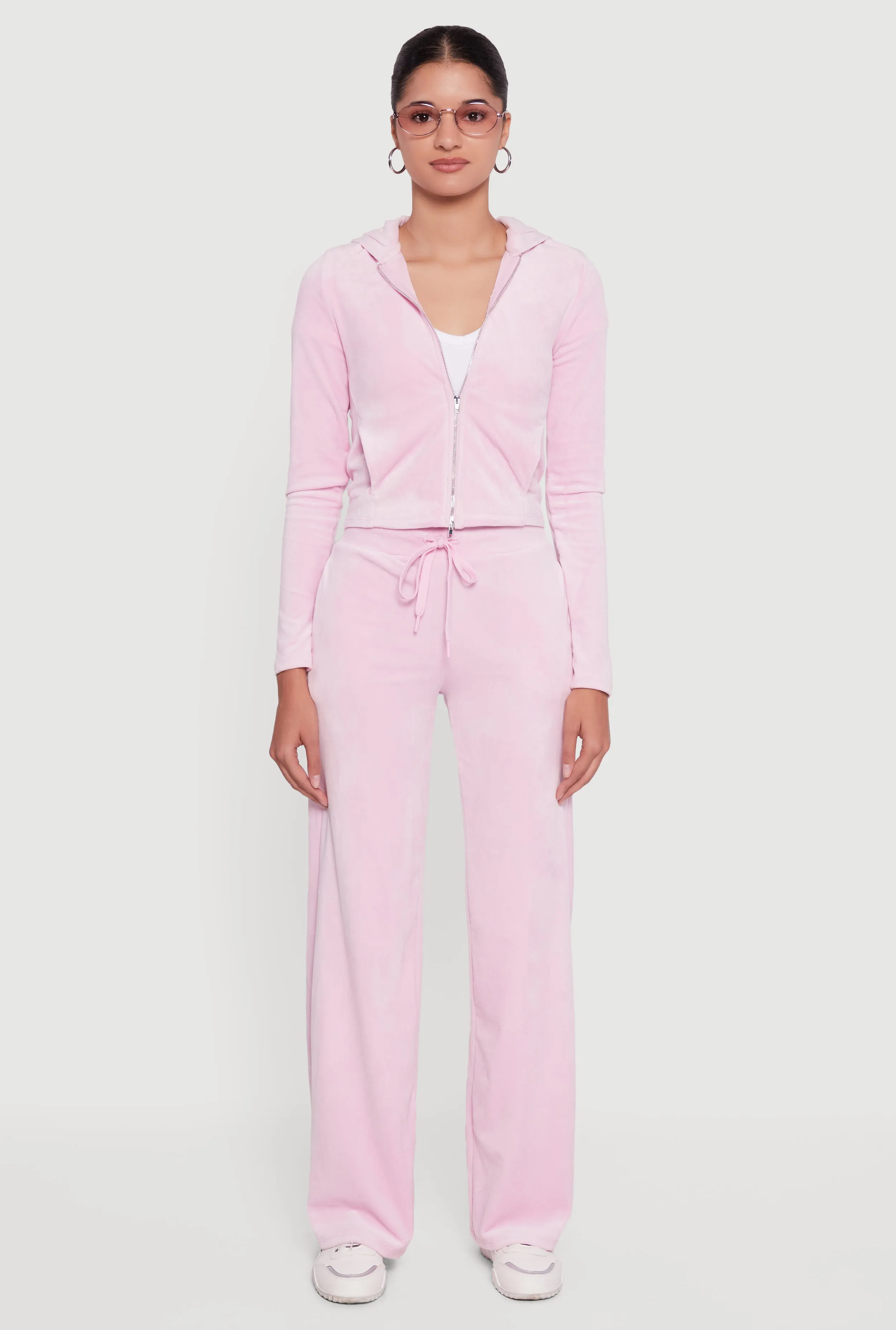 Hooded Zip Front Velour Jacket sold by Rainbow product image thumbnail 3