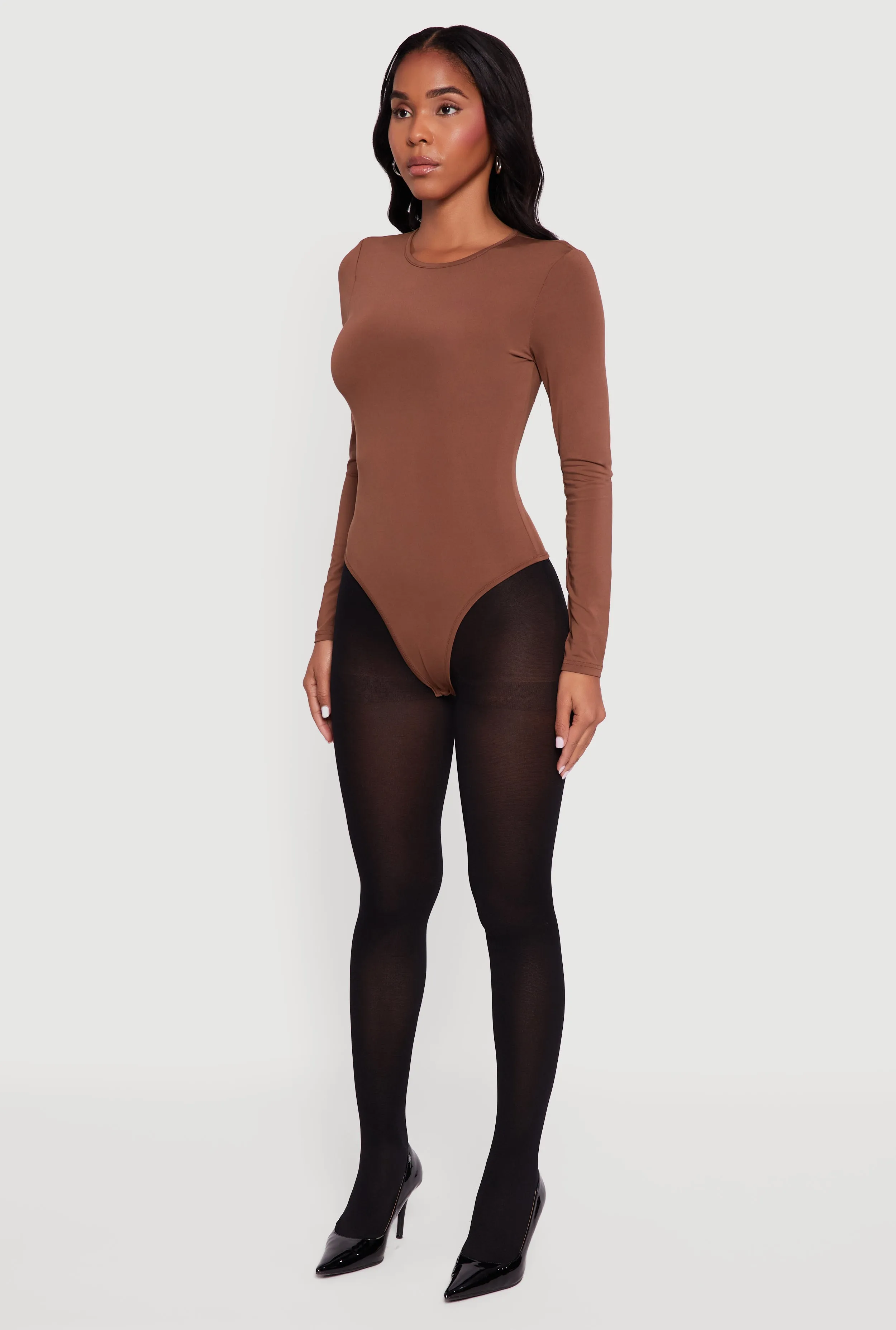 Long Sleeve Crew Neck Bodysuit sold by Rainbow product image thumbnail 5
