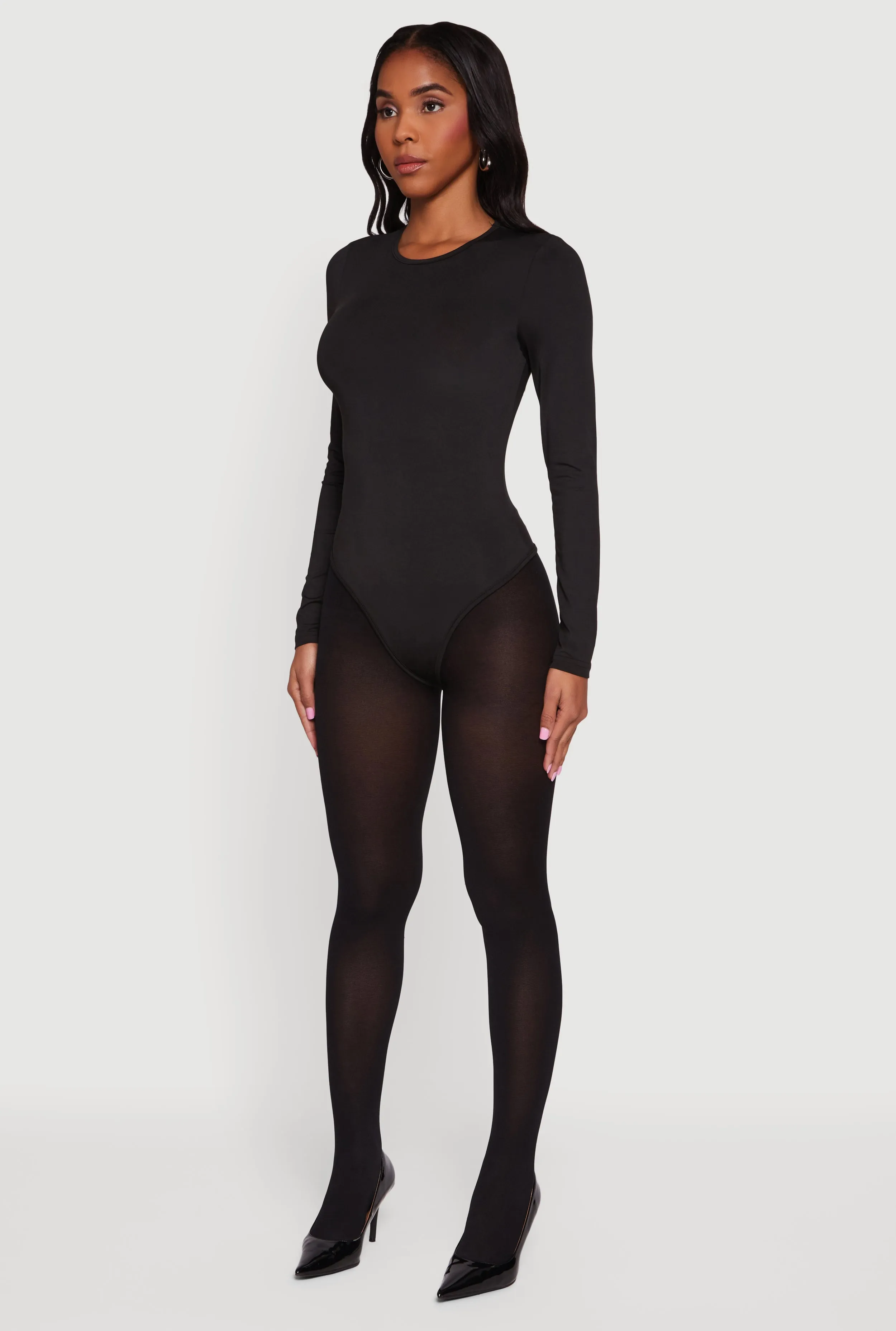 Long Sleeve Crew Neck Bodysuit sold by Rainbow product image thumbnail 5