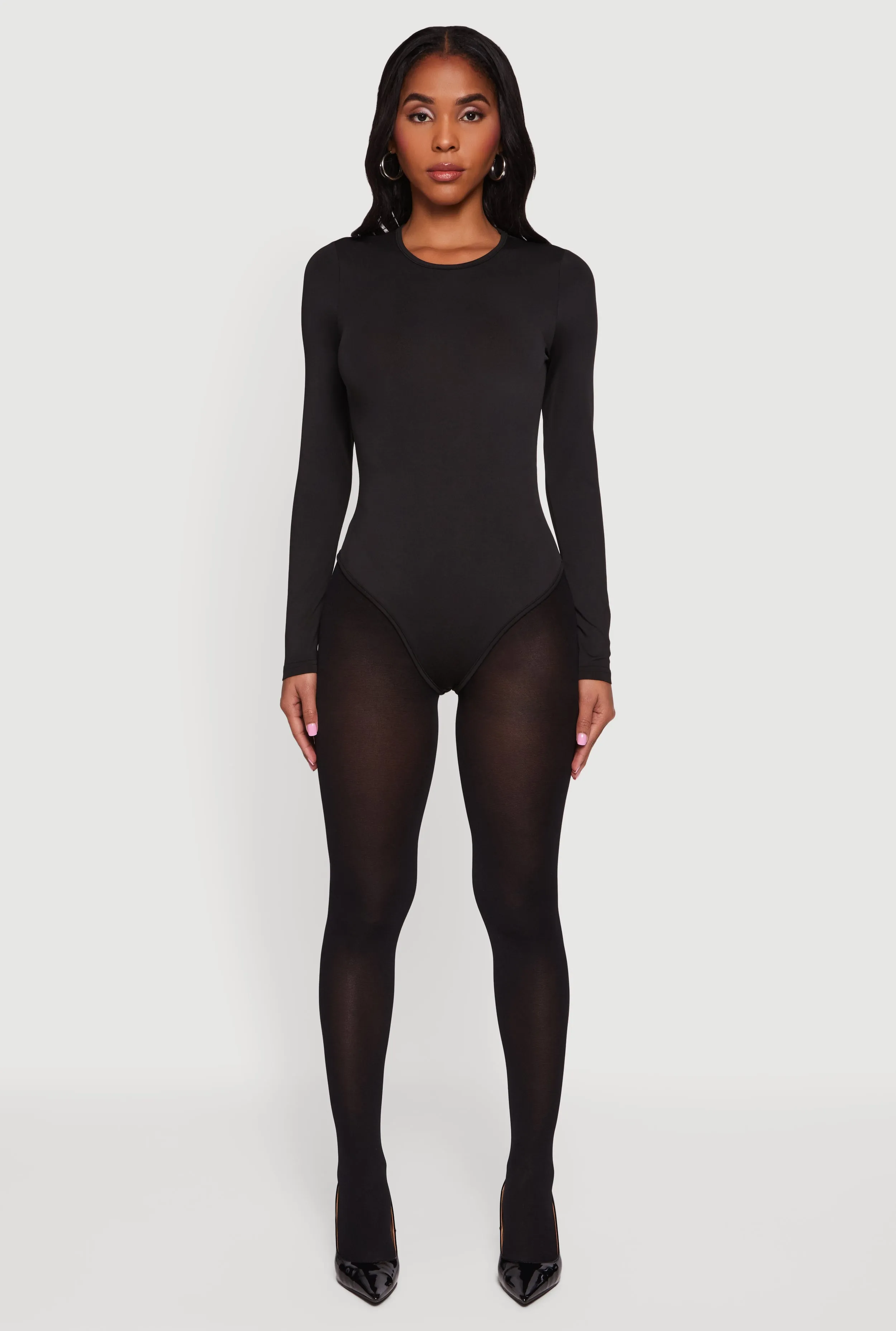 Long Sleeve Crew Neck Bodysuit sold by Rainbow product image thumbnail 3