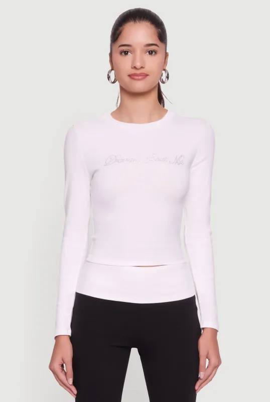 Dream About Me Graphic Crew Neck Tee sold by Rainbow