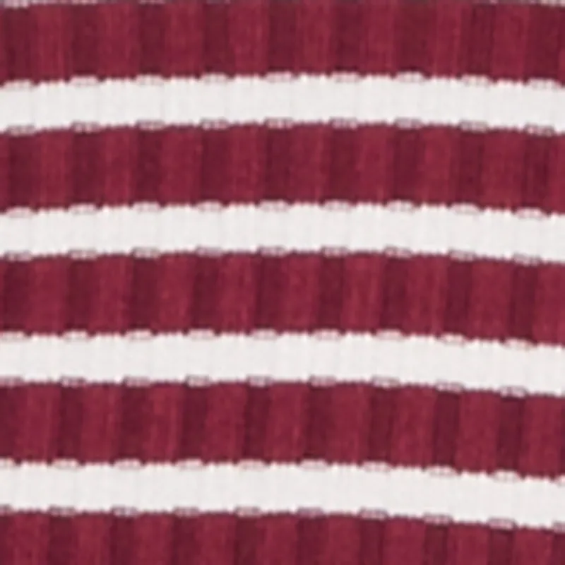 Striped Rib Knit Long Sleeve Polo Sweater sold by Rainbow product image thumbnail 4