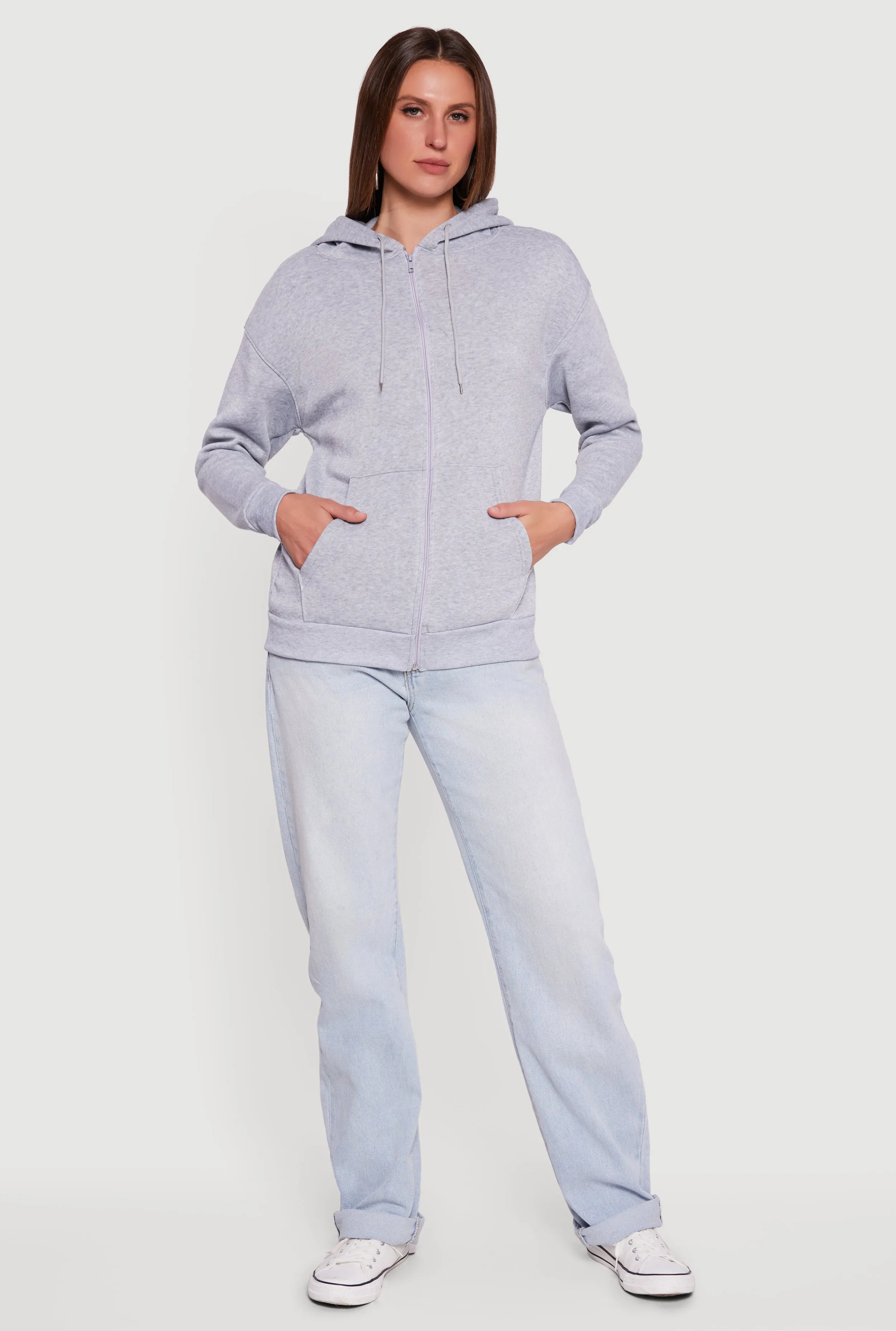Fleece Lined Hooded Zip Front Sweatshirt sold by Rainbow product image thumbnail 3