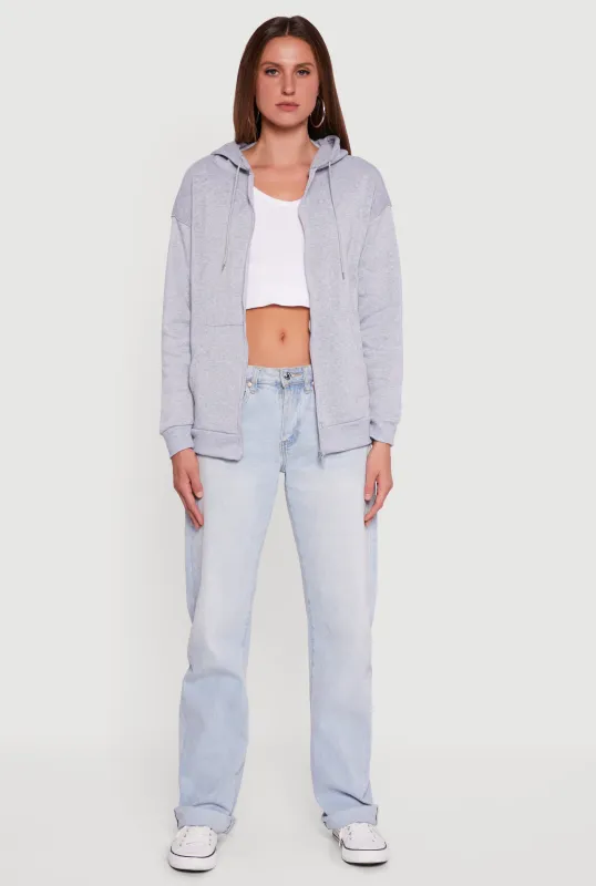 Fleece Lined Hooded Zip Front Sweatshirt sold by Rainbow