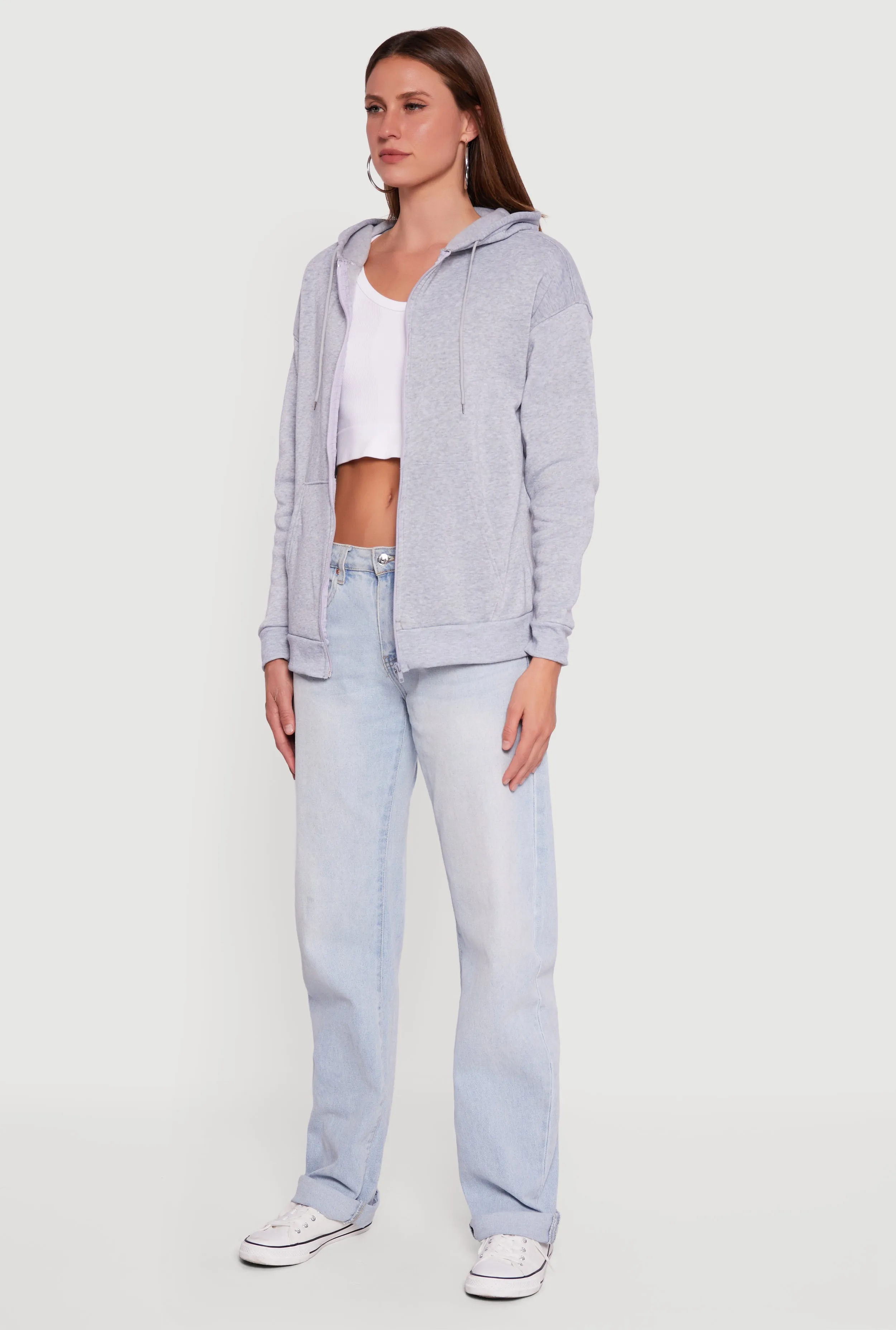 Fleece Lined Hooded Zip Front Sweatshirt sold by Rainbow product image thumbnail 5