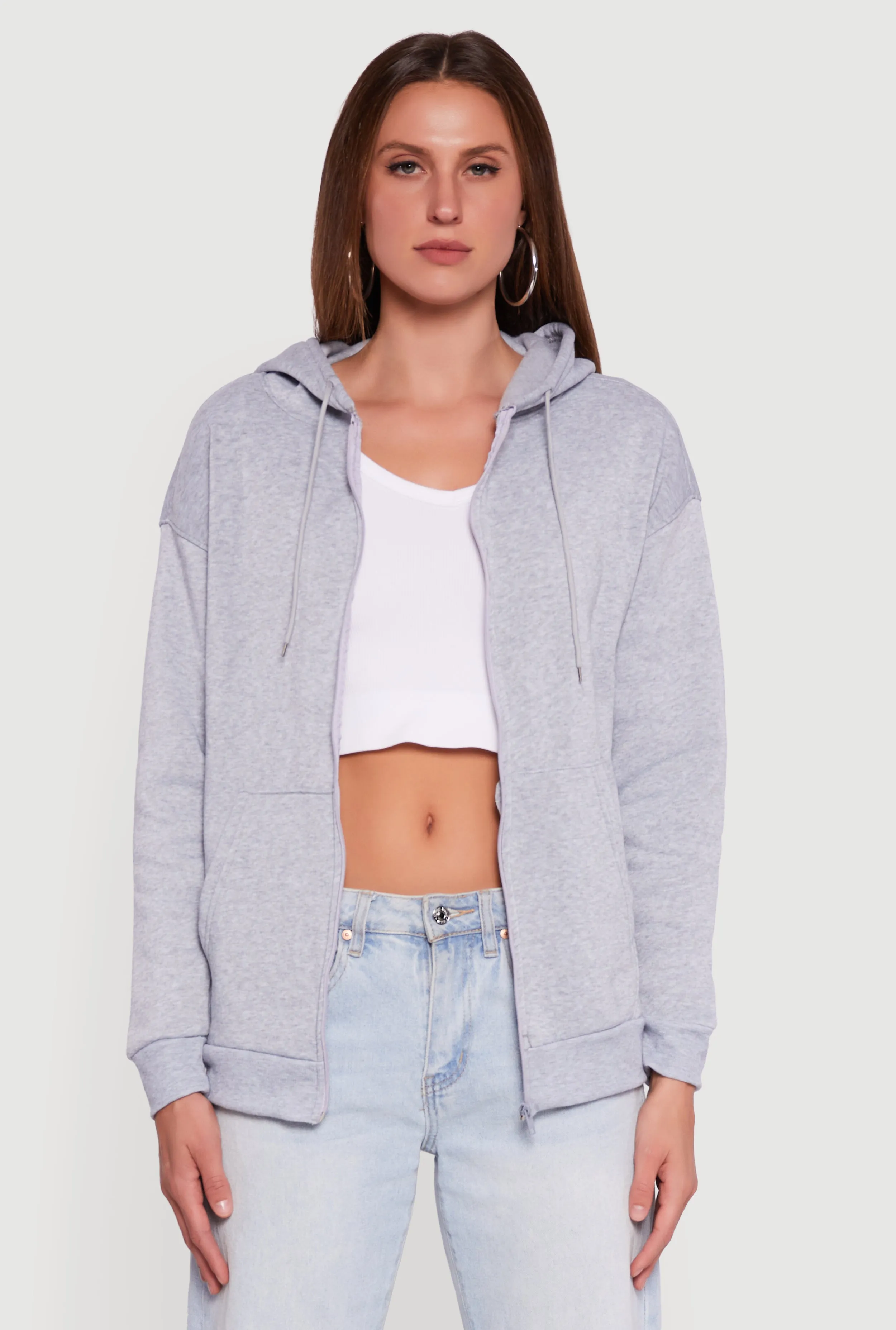 Fleece Lined Hooded Zip Front Sweatshirt sold by Rainbow product image thumbnail 2