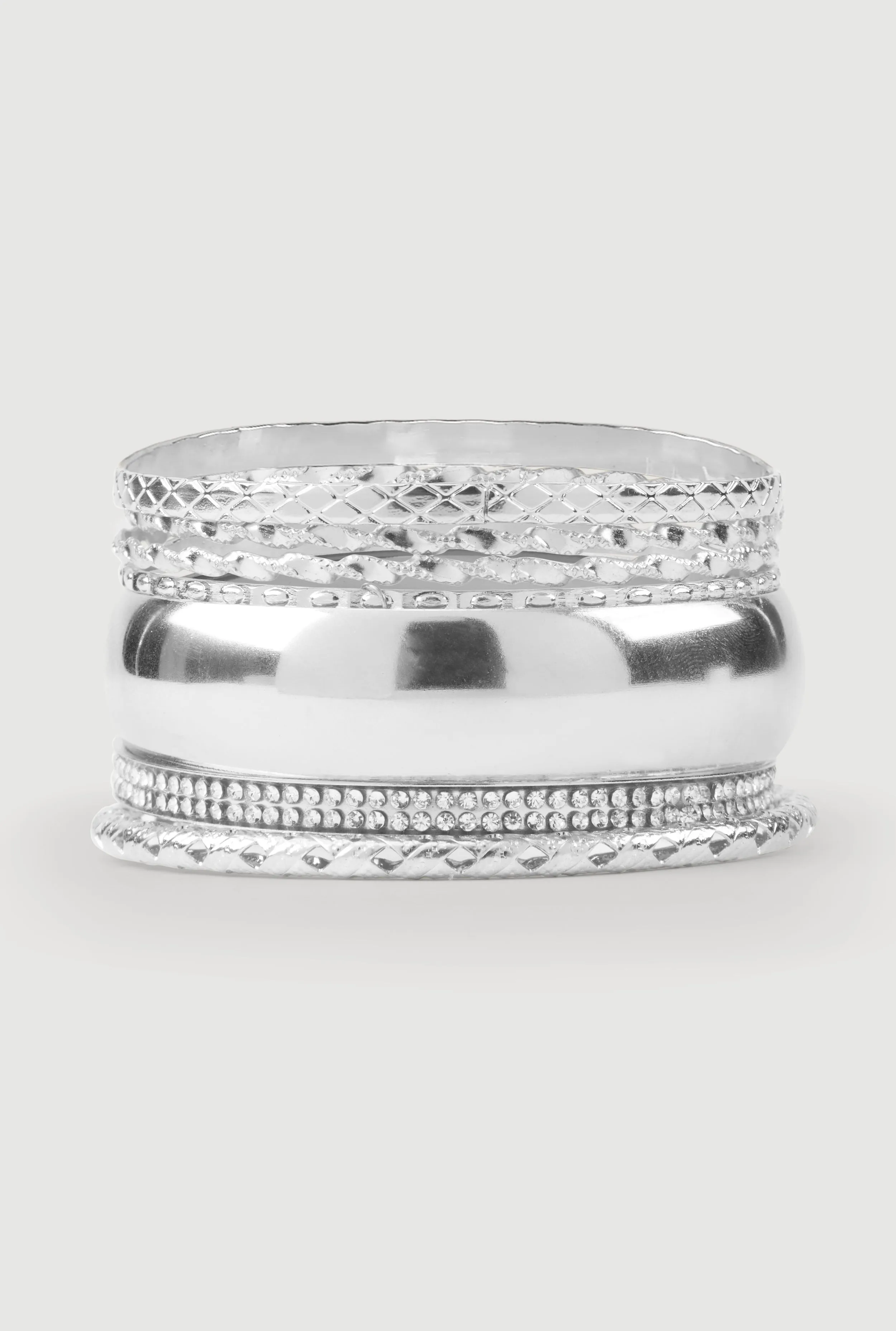 Assorted Metallic Bangles Set of 7 sold by Rainbow