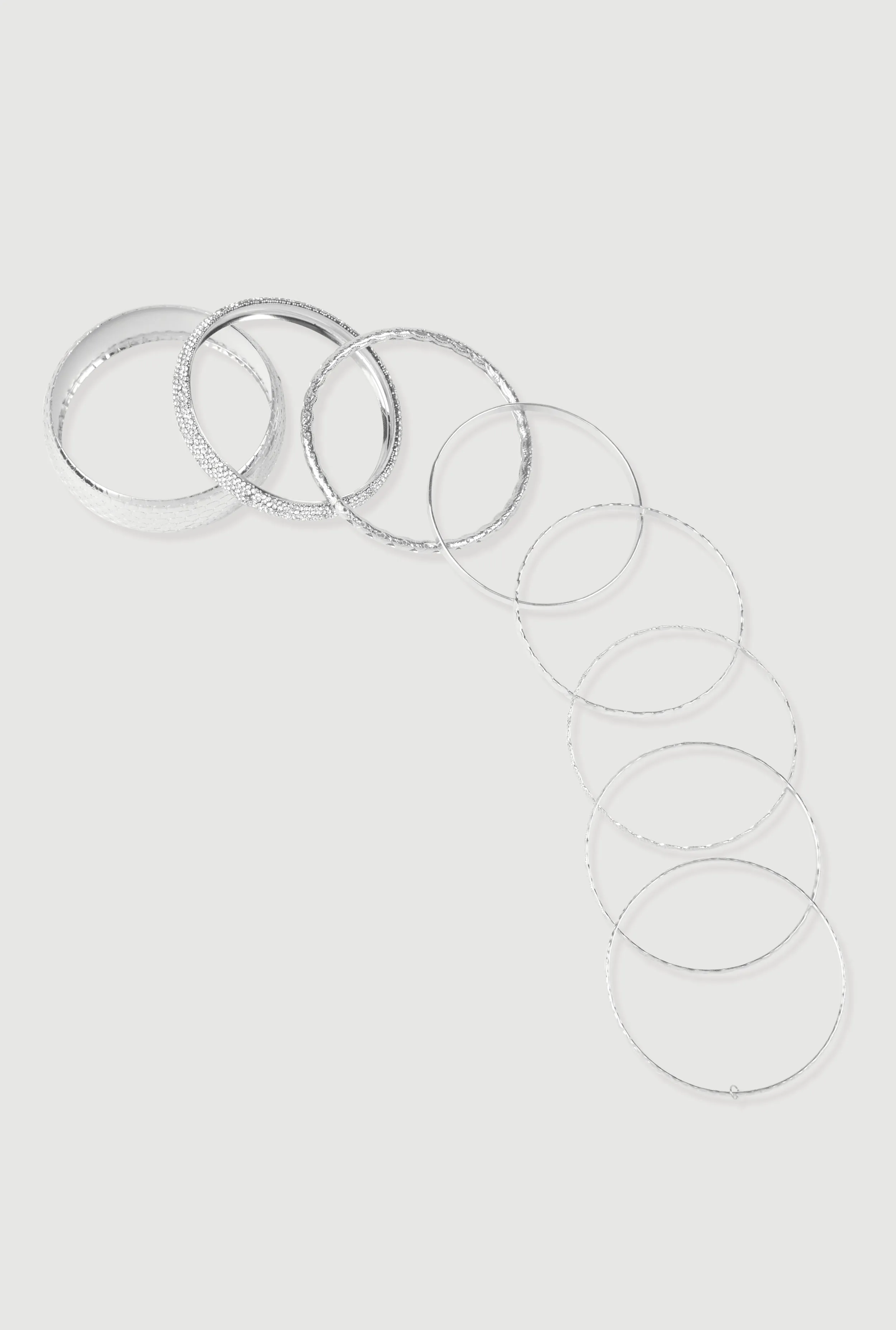 Assorted Cubic Zirconia Metallic Bangles Set of 7 sold by Rainbow product image thumbnail 3