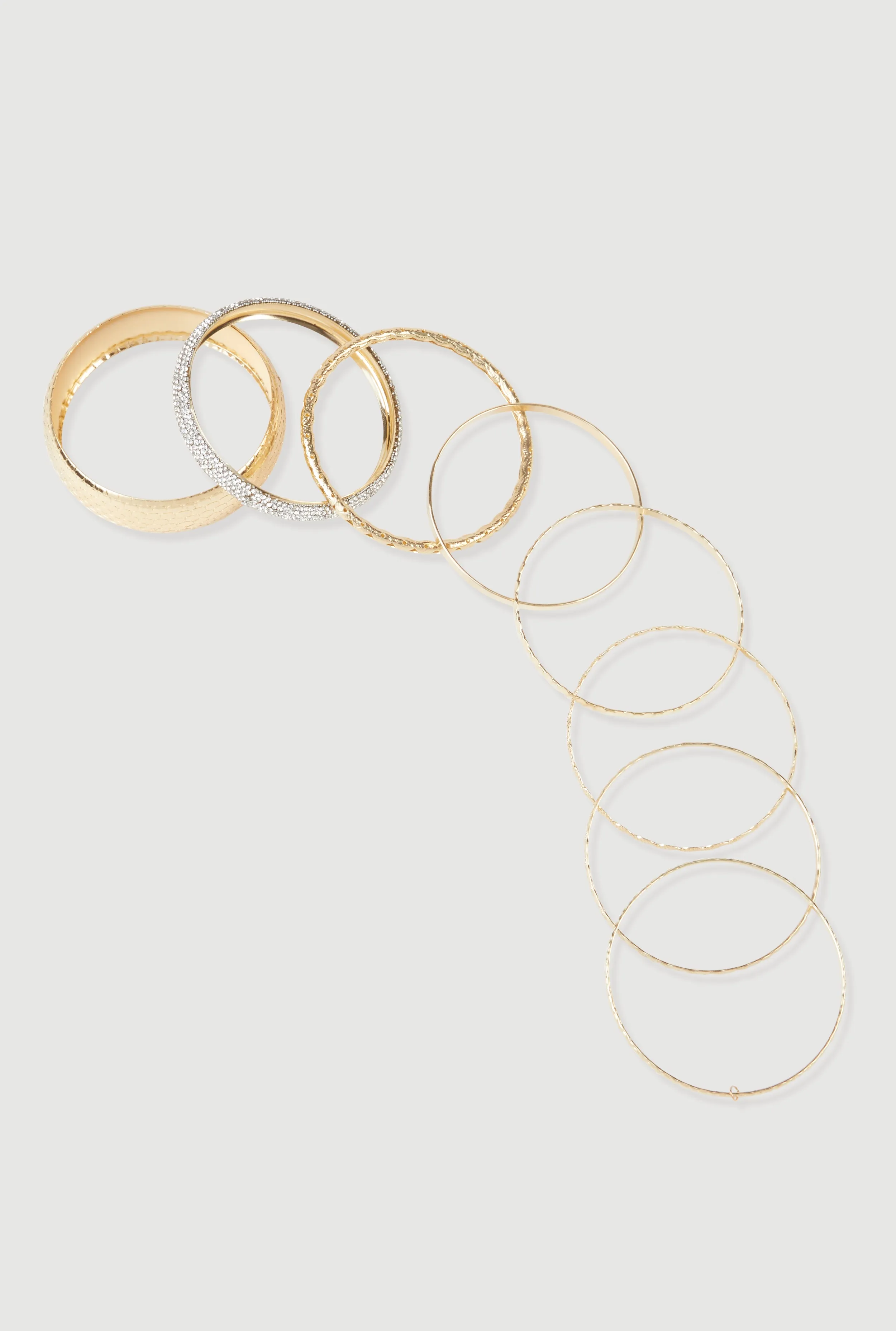 Assorted Cubic Zirconia Metallic Bangles Set of 7 sold by Rainbow product image thumbnail 3