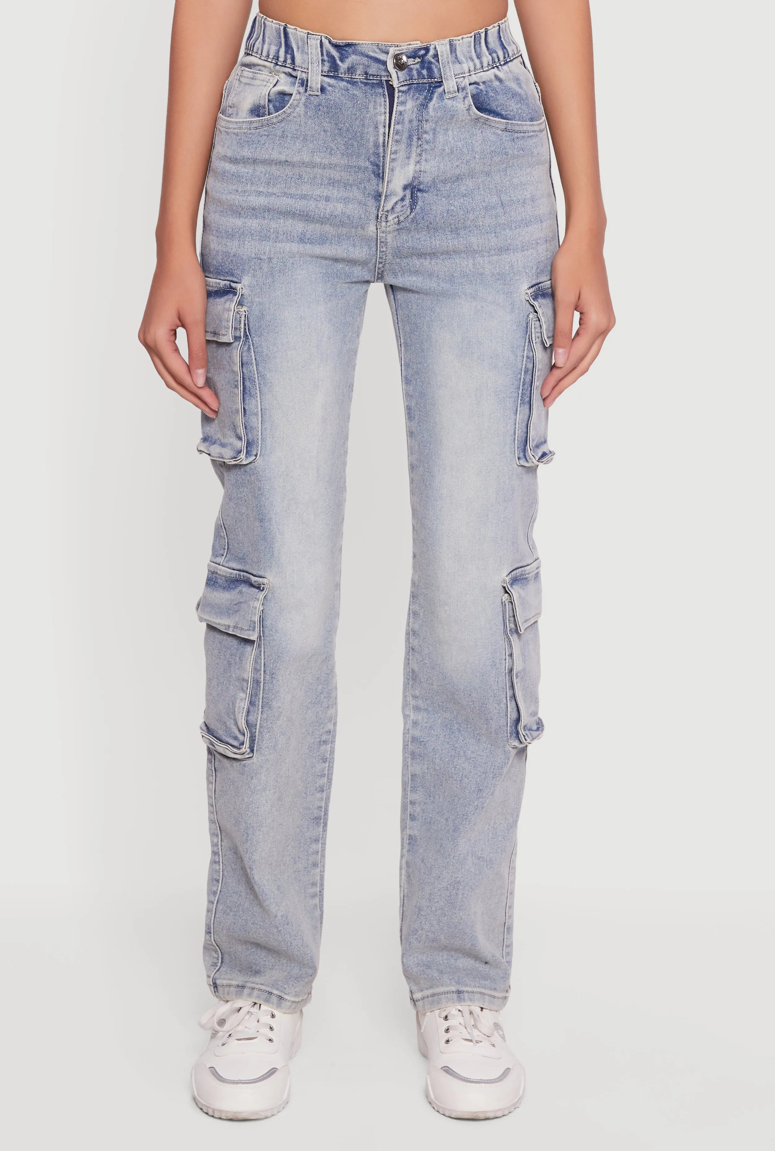 Mineral Wash Whiskered Slim Leg Utility Jeans sold by Rainbow product image thumbnail 5