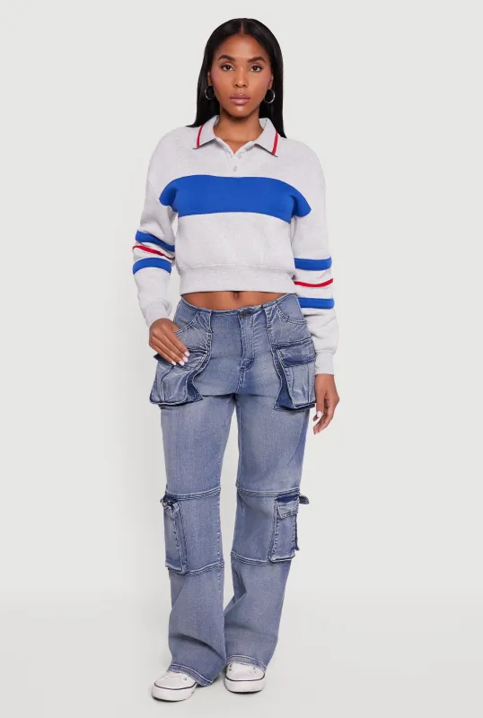 Mineral Wash Straight Leg Utility Jeans sold by Rainbow