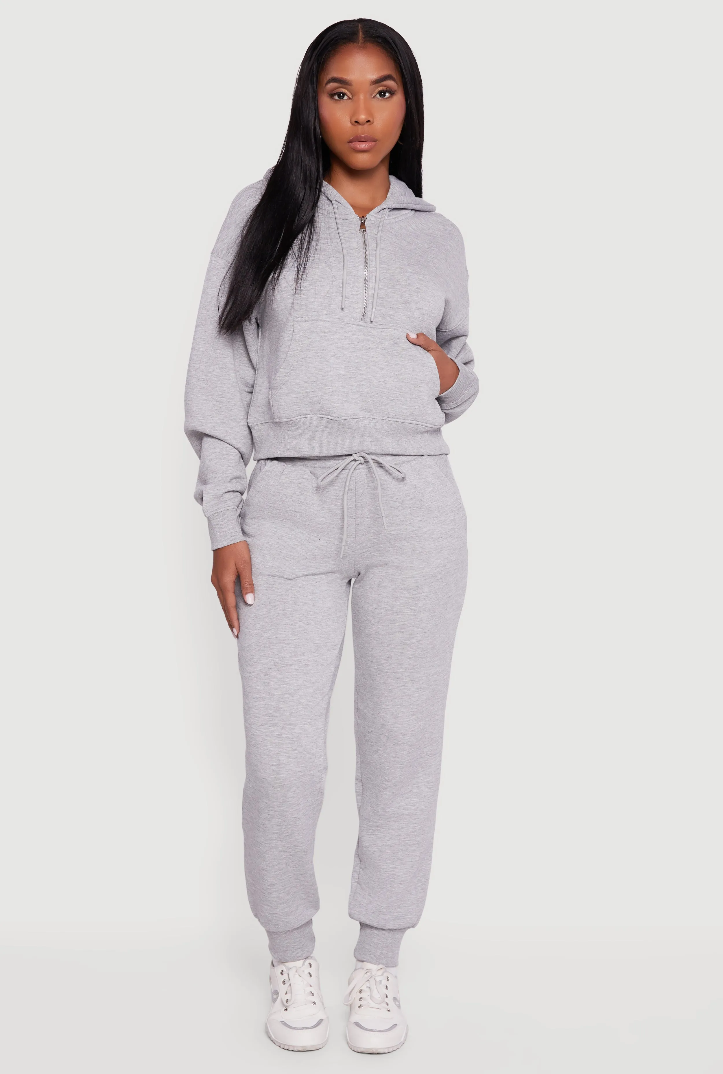 Fleece Lined Kangaroo Pocket Hooded Sweatshirt sold by Rainbow product image thumbnail 2