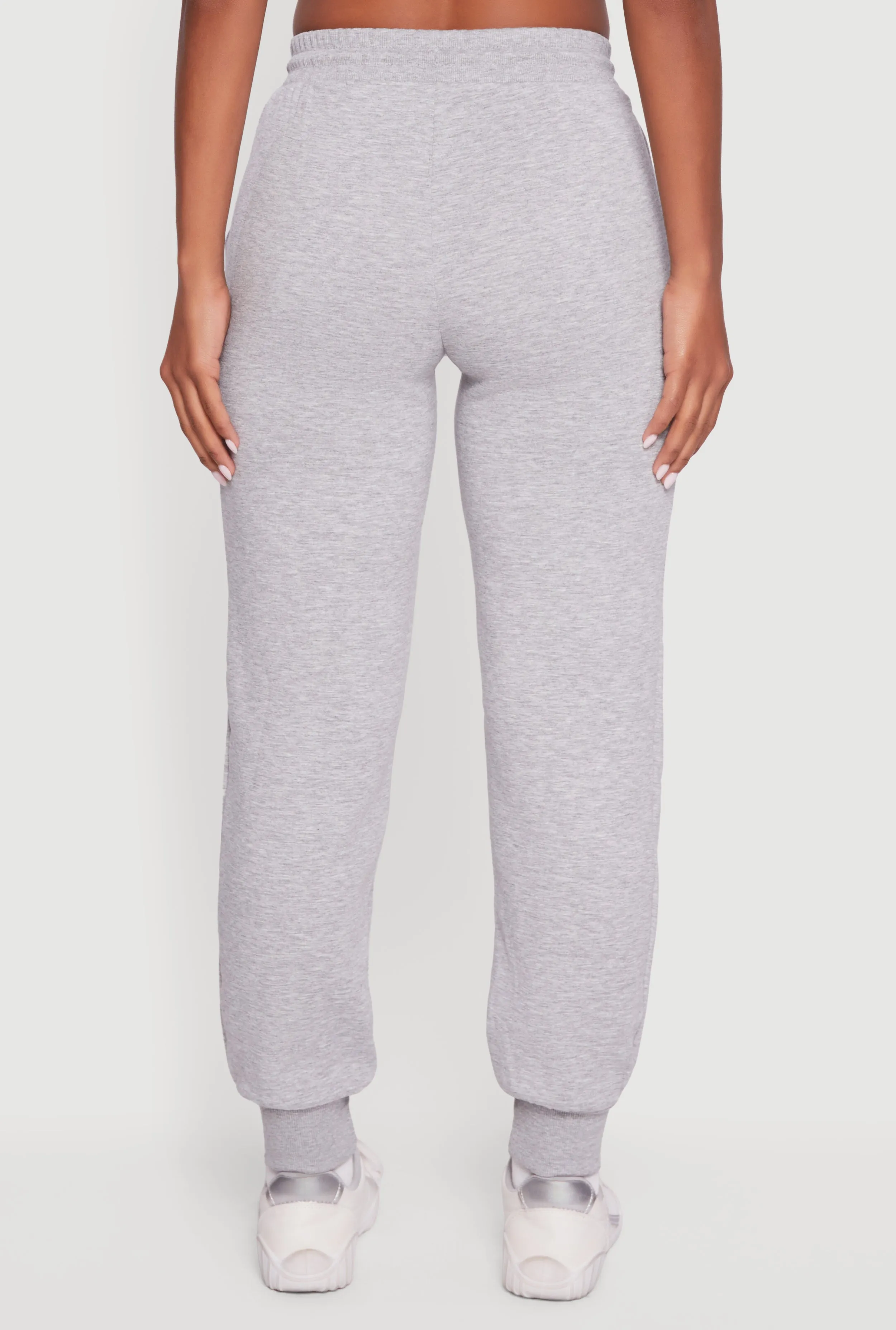 High Waisted Fleece Lined Drawstring Joggers sold by Rainbow product image thumbnail 5