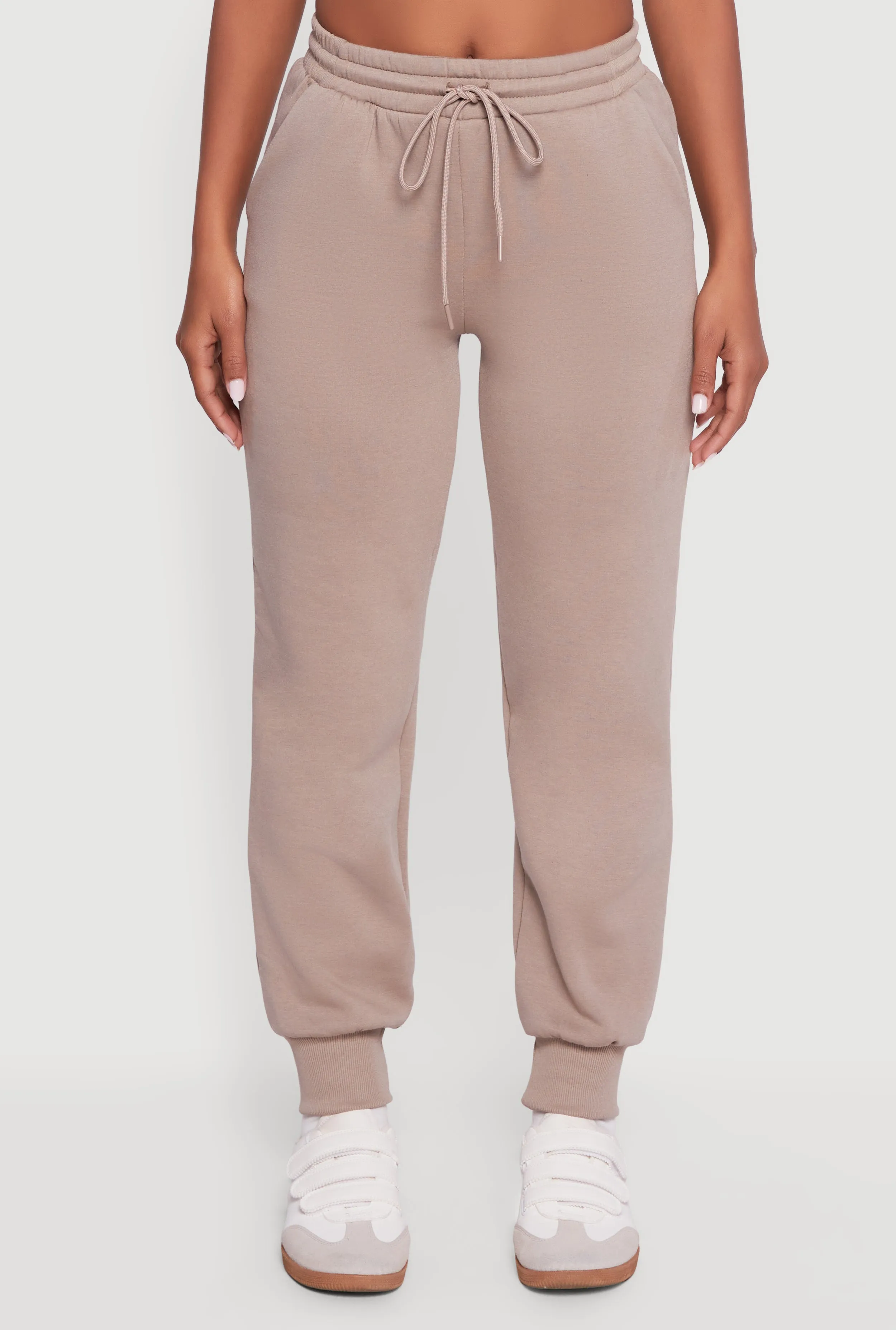 High Waisted Fleece Lined Drawstring Joggers sold by Rainbow product image thumbnail 3