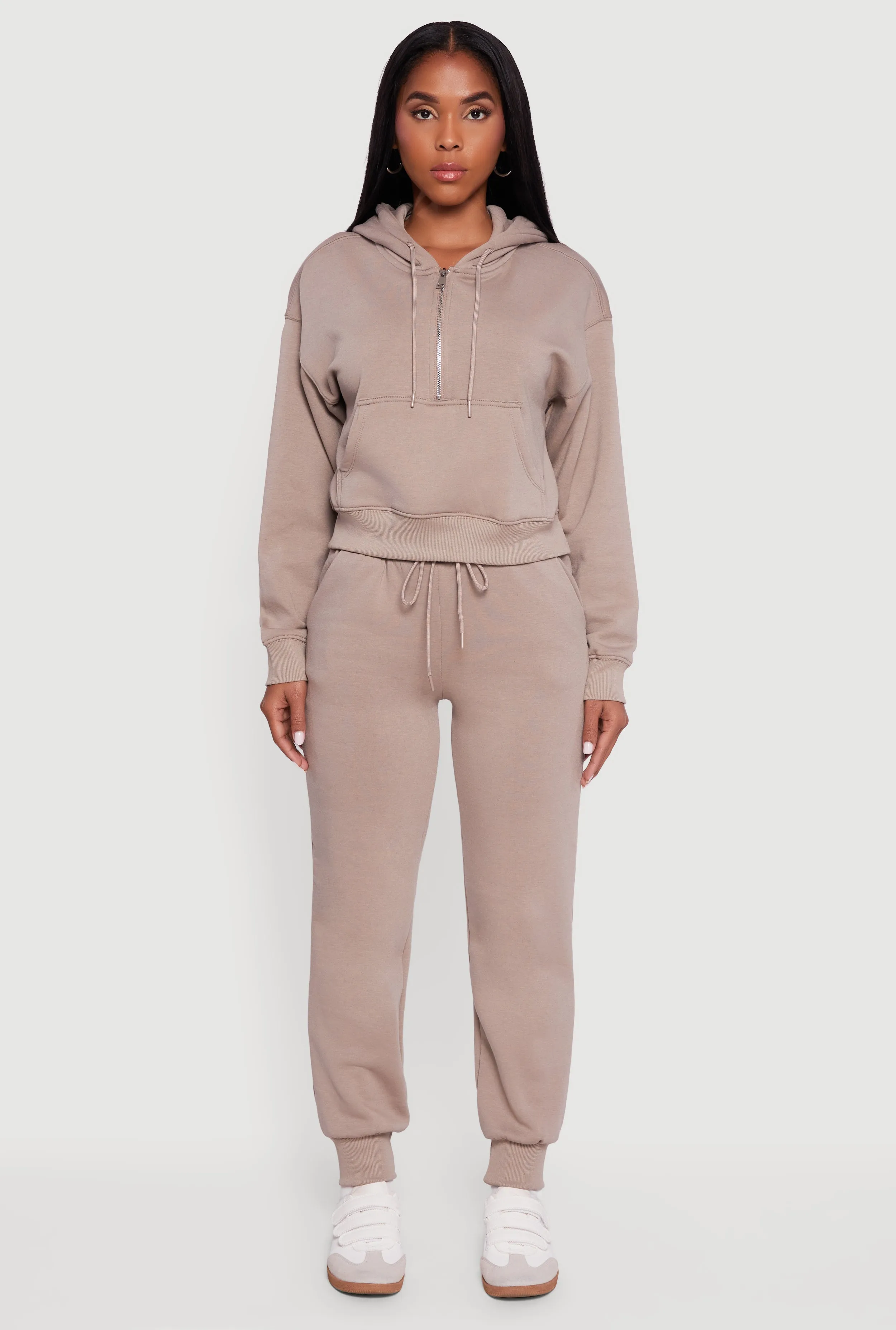 High Waisted Fleece Lined Drawstring Joggers sold by Rainbow product image thumbnail 2