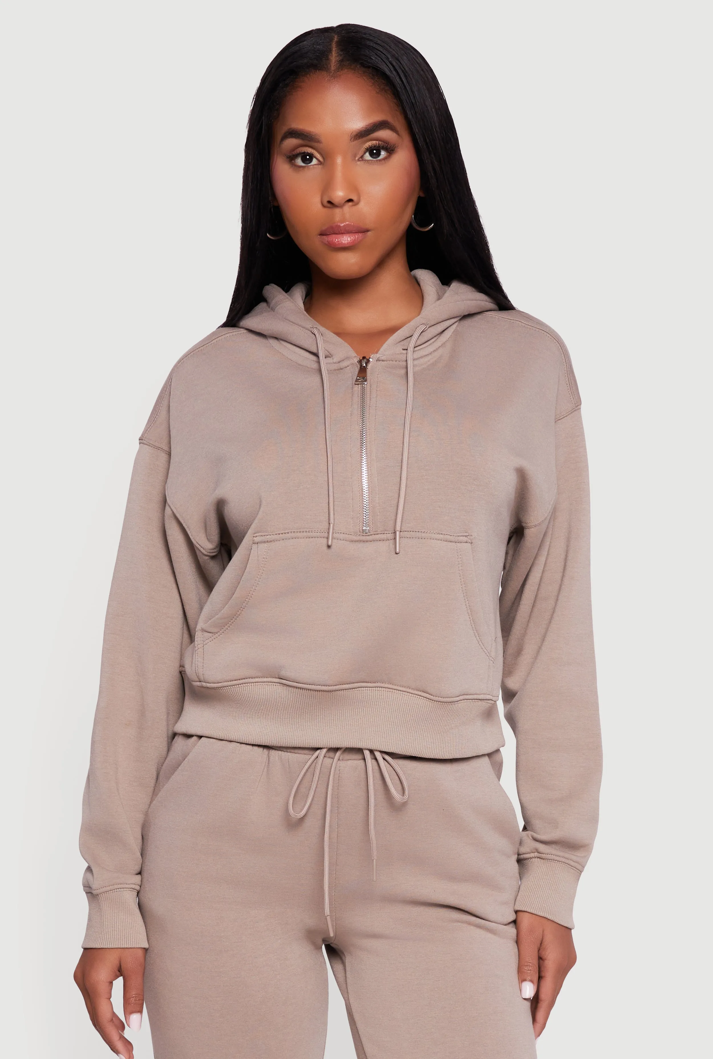 Fleece Lined Kangaroo Pocket Hooded Sweatshirt sold by Rainbow