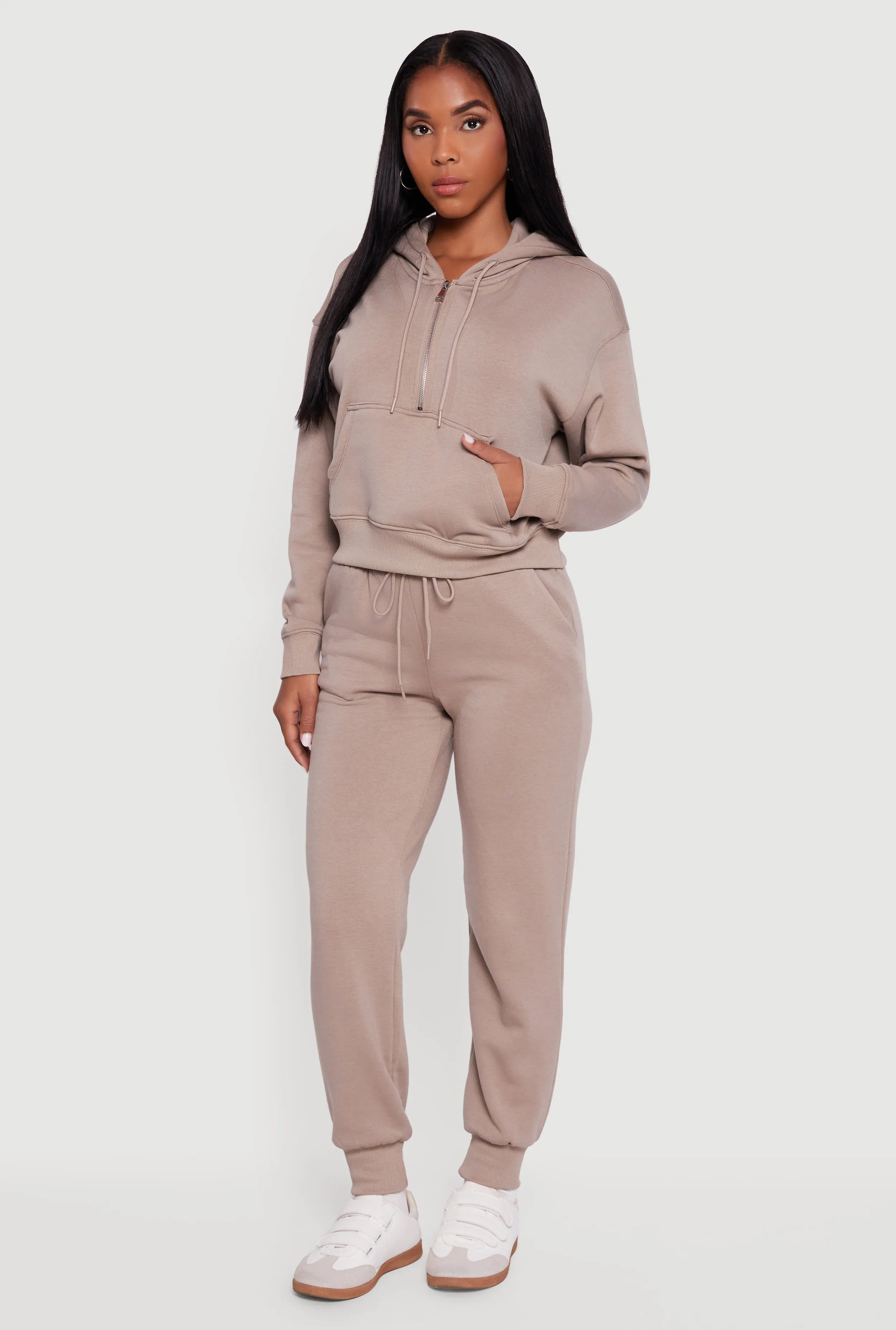 Fleece Lined Kangaroo Pocket Hooded Sweatshirt sold by Rainbow product image thumbnail 2