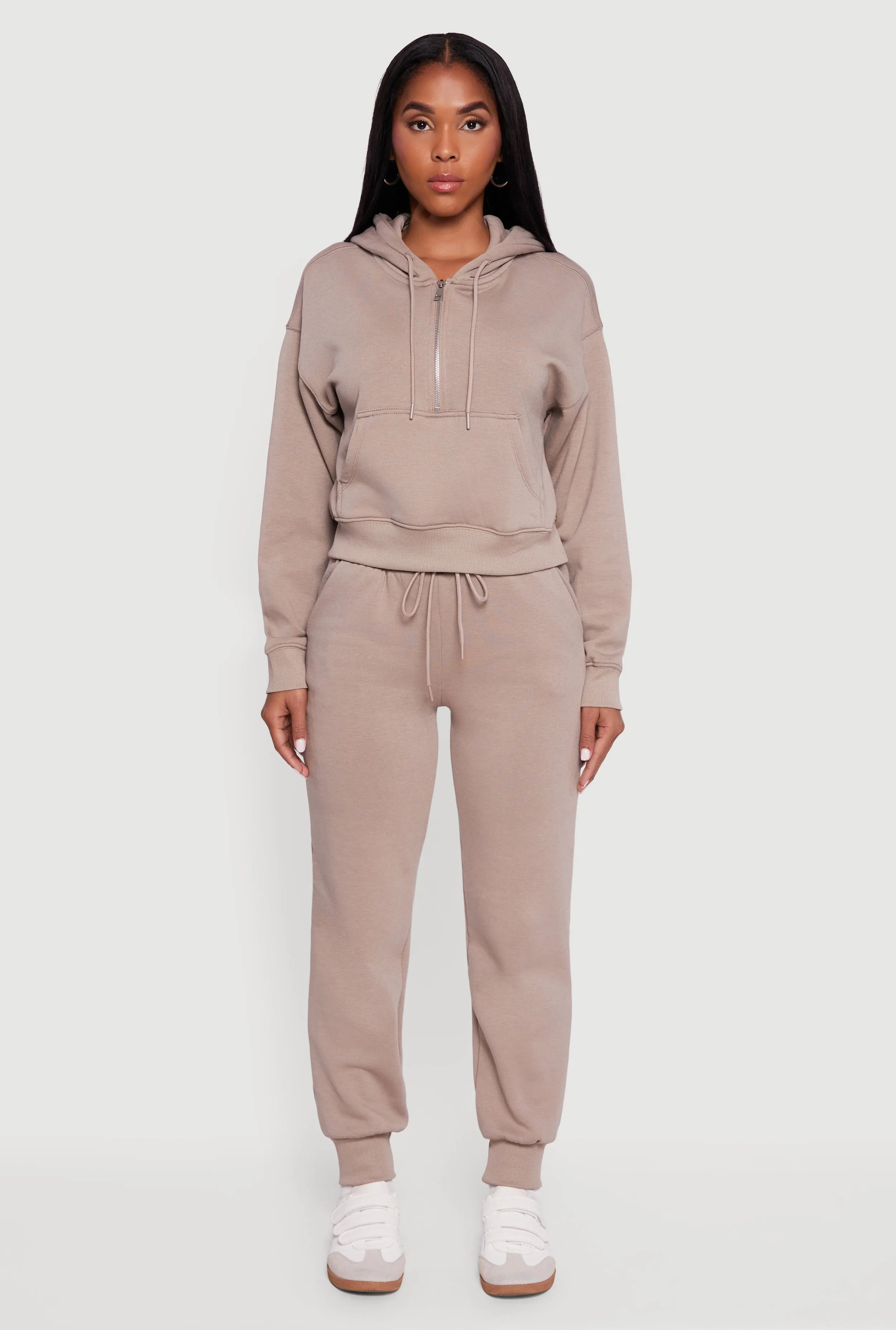 Fleece Lined Kangaroo Pocket Hooded Sweatshirt sold by Rainbow product image thumbnail 3