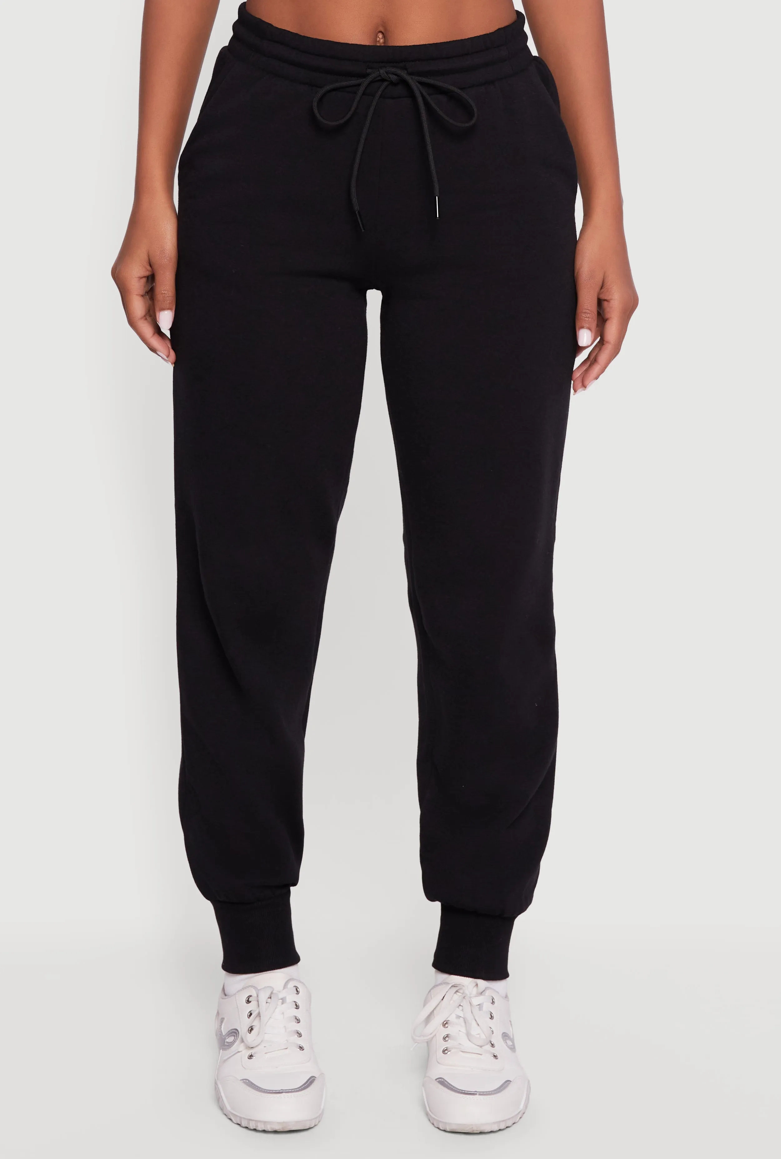 High Waisted Fleece Lined Drawstring Joggers sold by Rainbow product image thumbnail 3