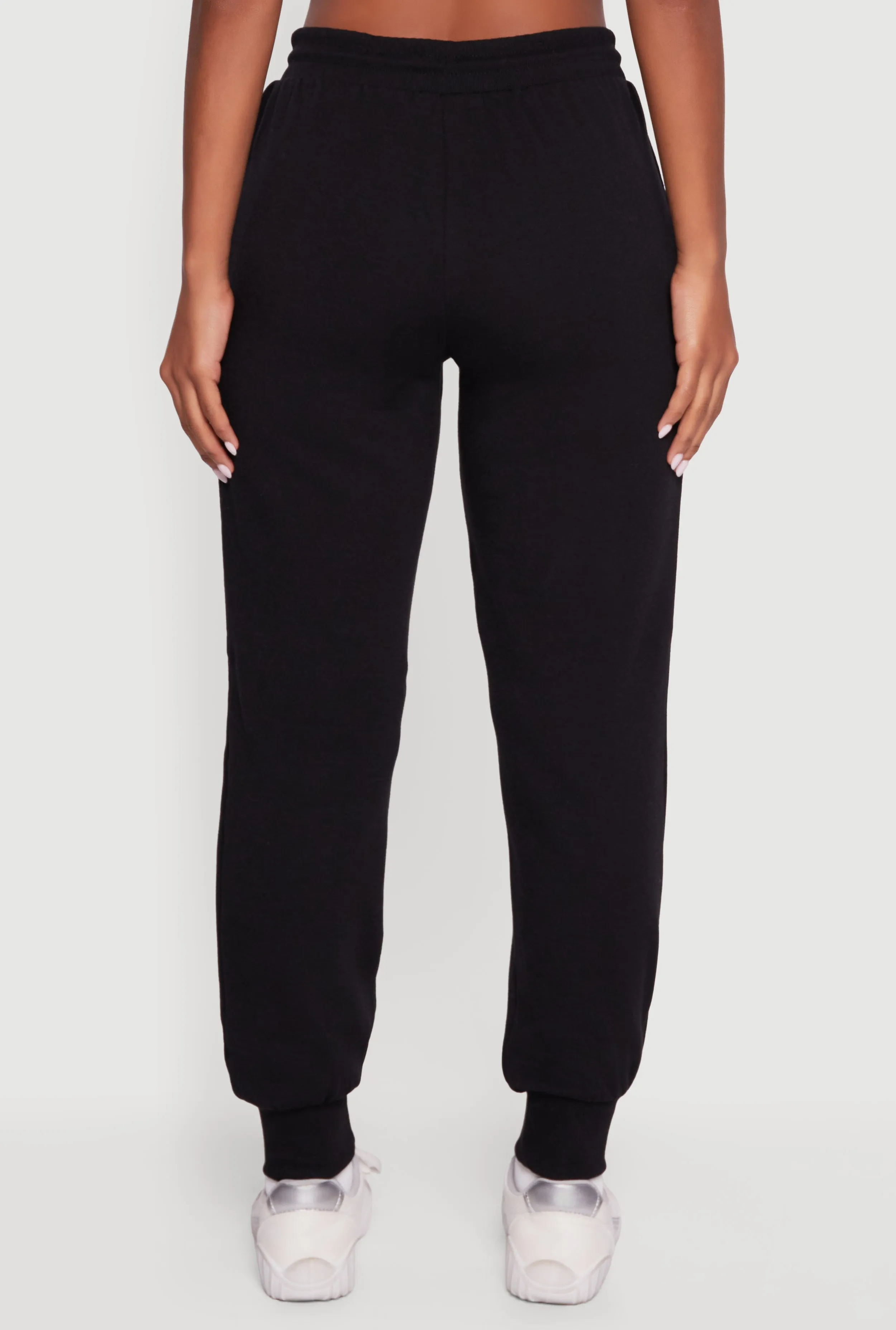 High Waisted Fleece Lined Drawstring Joggers sold by Rainbow product image thumbnail 5