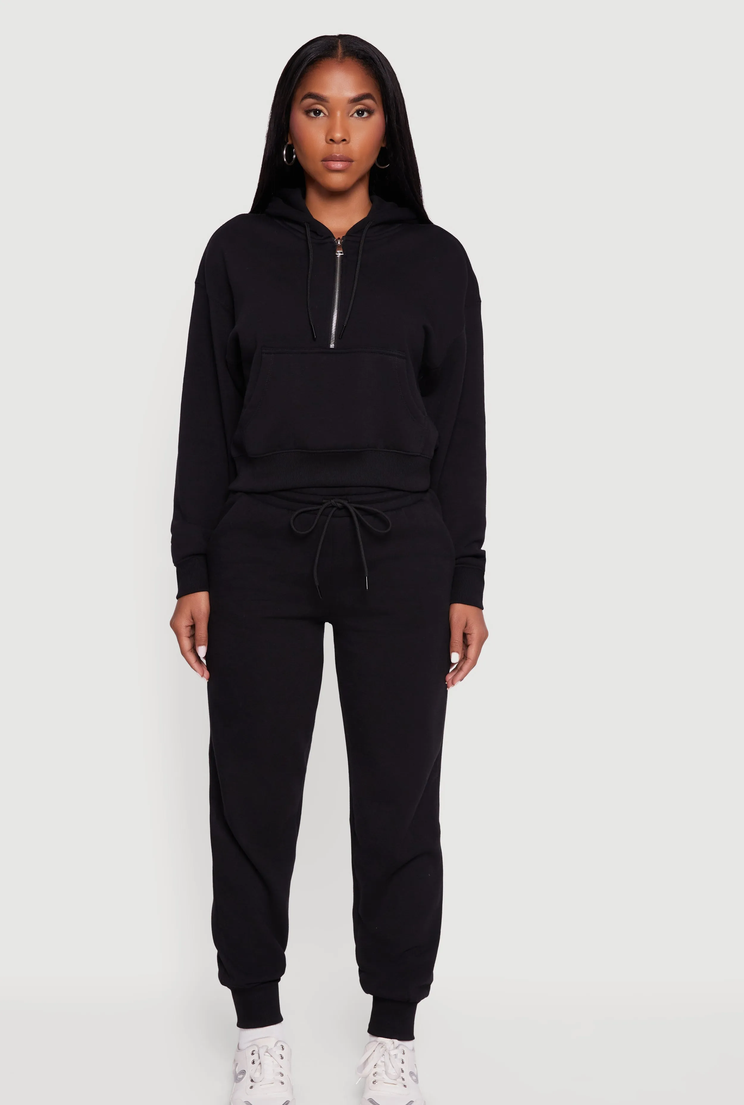 High Waisted Fleece Lined Drawstring Joggers sold by Rainbow product image thumbnail 2