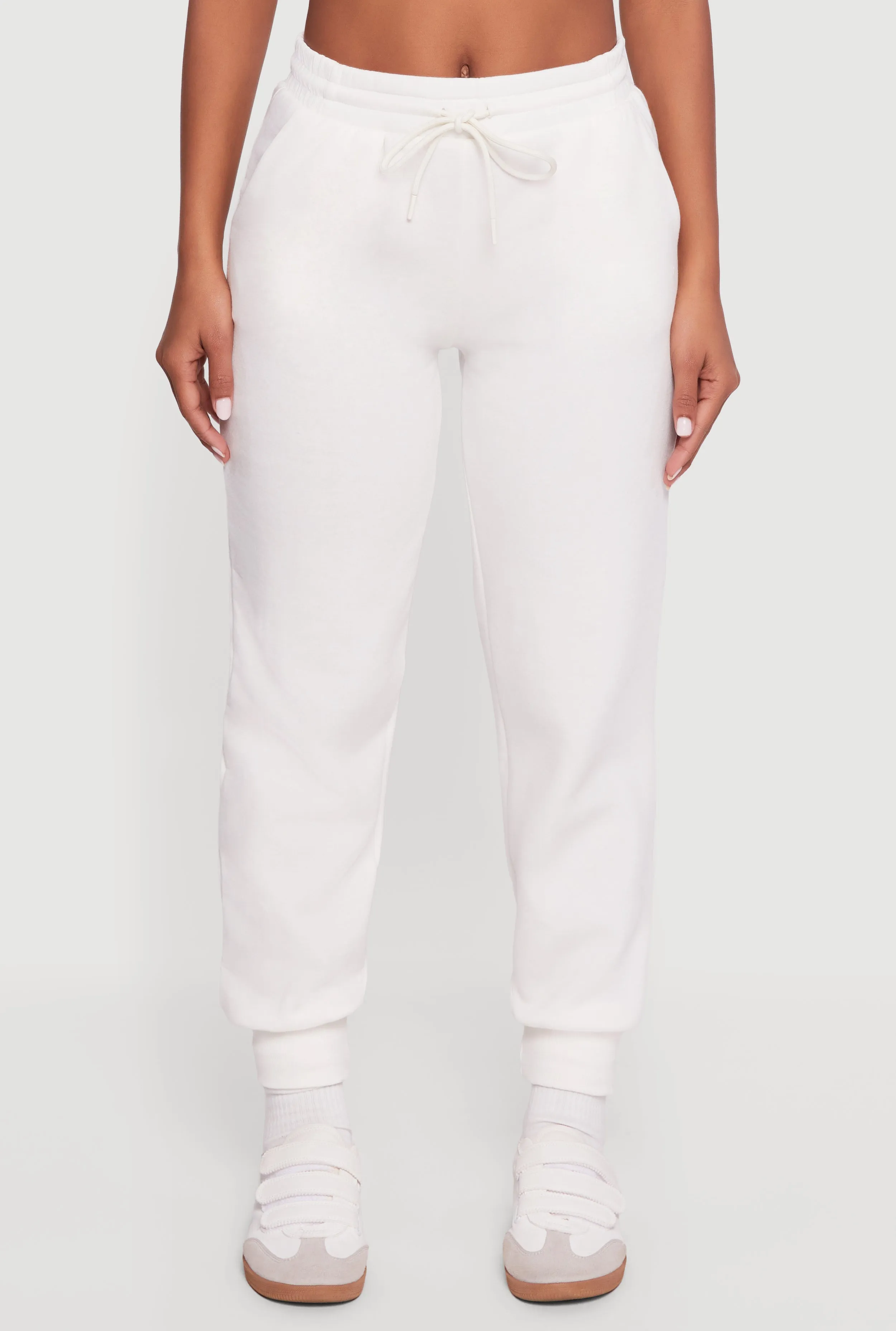 High Waisted Fleece Lined Drawstring Joggers sold by Rainbow product image thumbnail 3