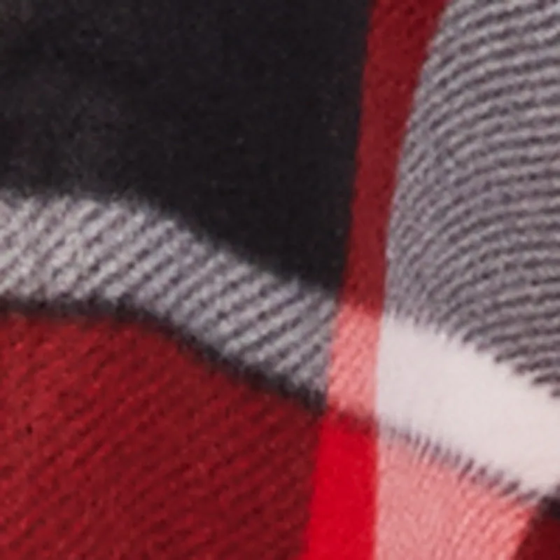 Plus Size Plaid Sherpa Lined Snap Button Front Shacket sold by Rainbow product image thumbnail 4