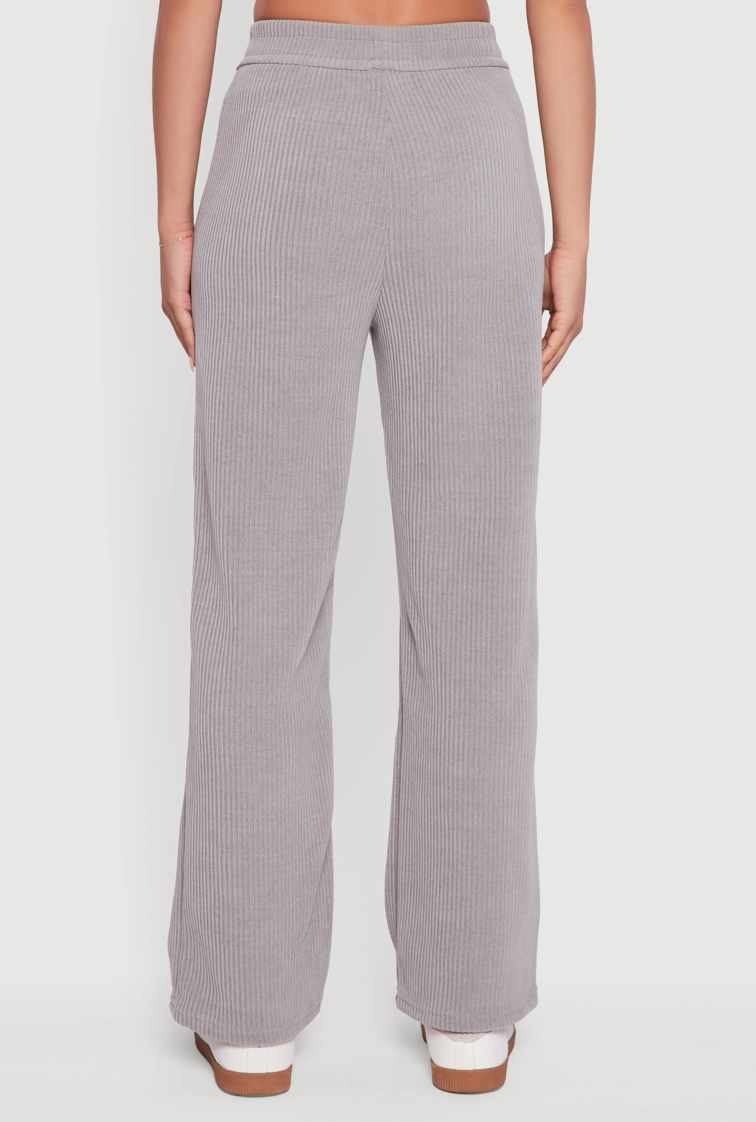 Mid Rise Straight Leg Ribbed Knit Pants sold by Rainbow product image thumbnail 5