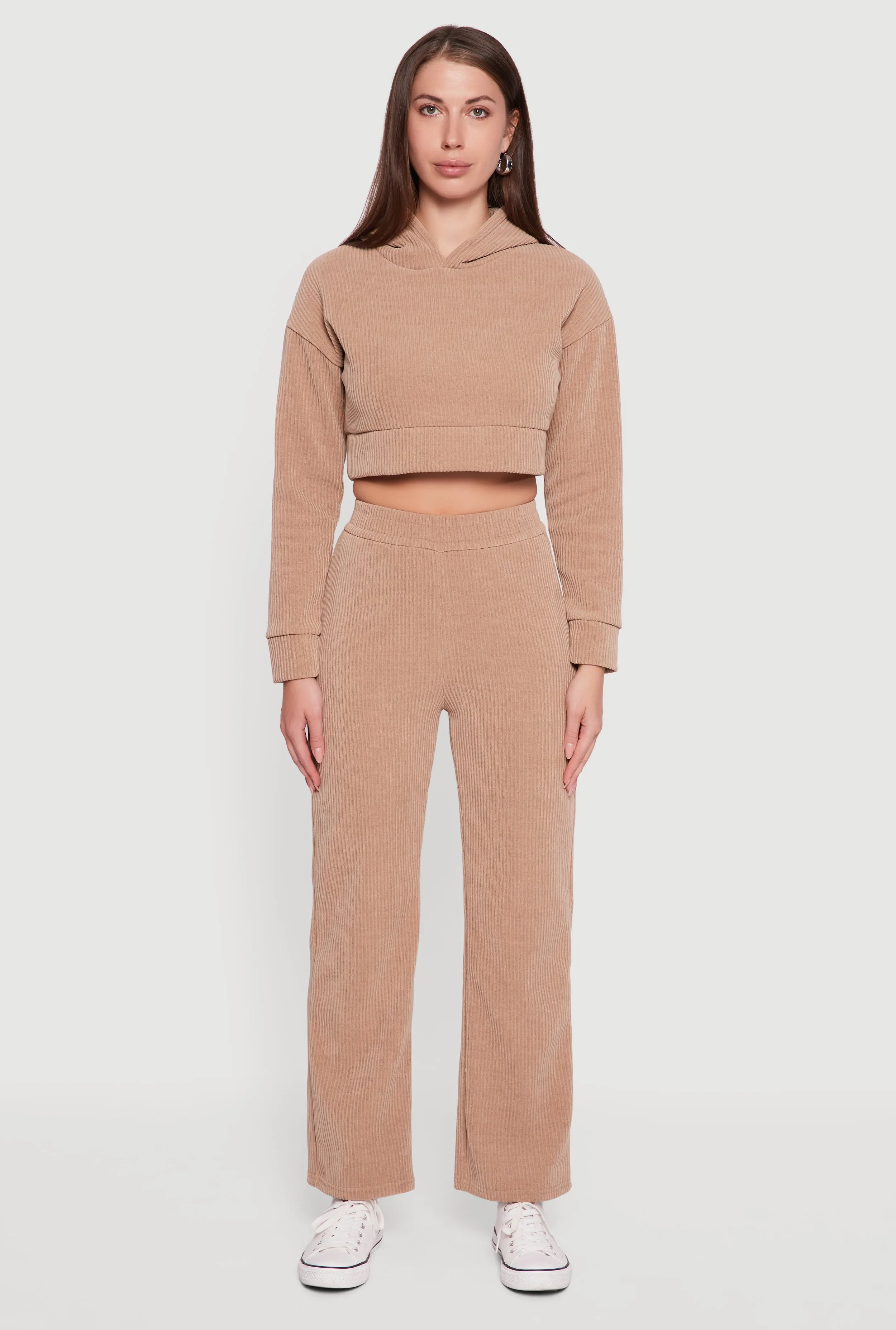 Mid Rise Straight Leg Ribbed Knit Pants sold by Rainbow product image thumbnail 2