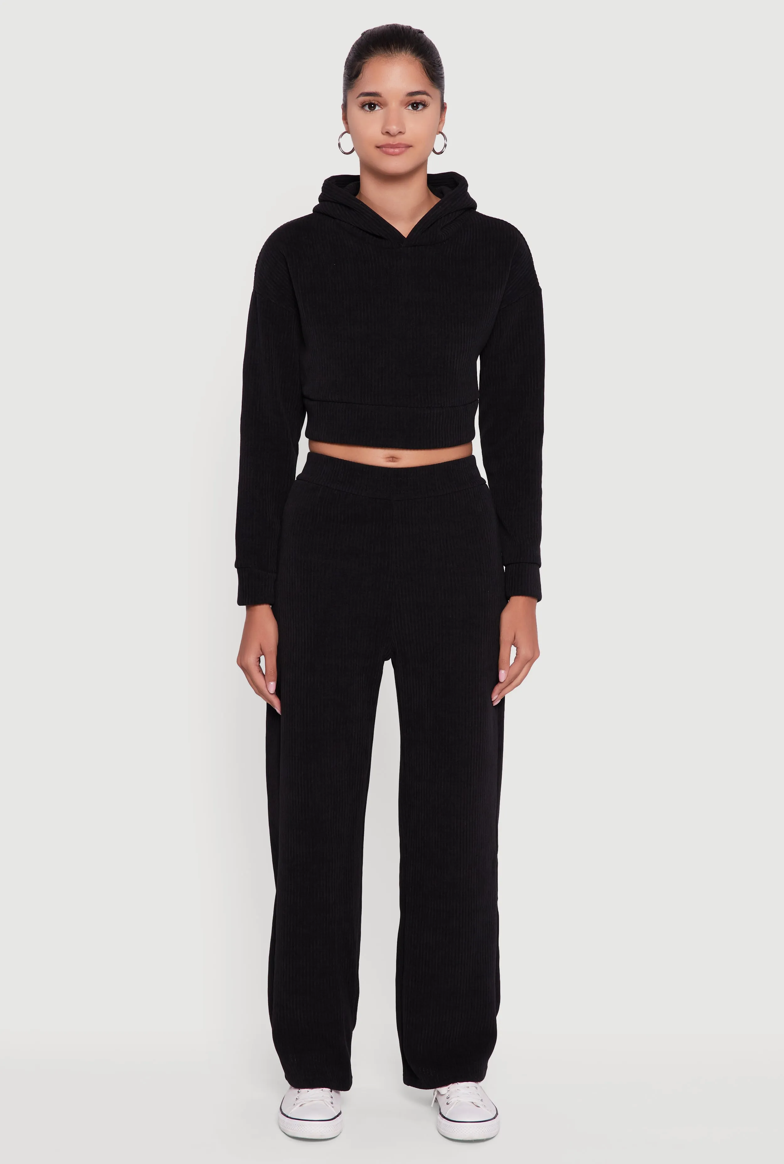 Mid Rise Straight Leg Ribbed Knit Pants sold by Rainbow product image thumbnail 2