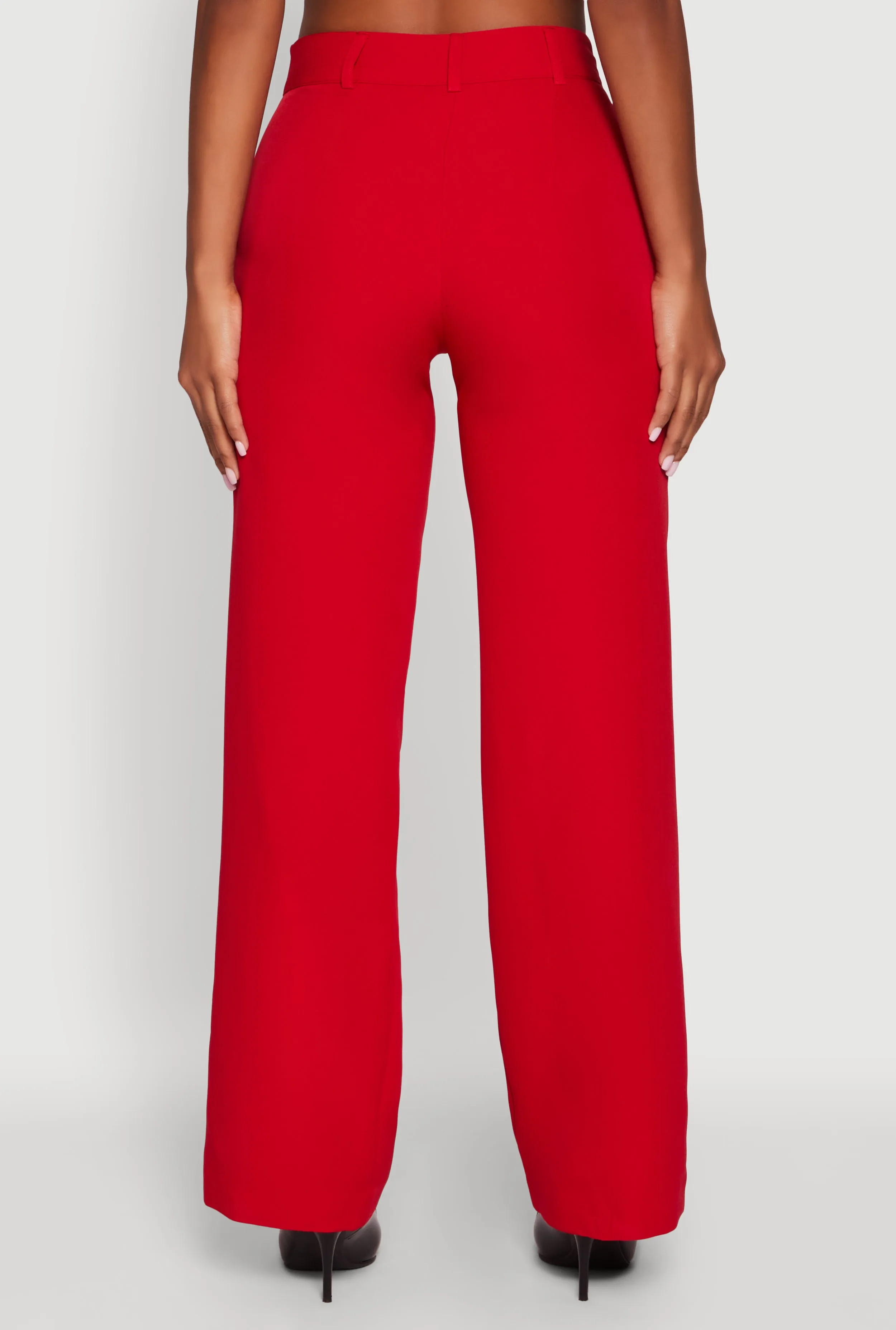 Crepe Knit Pleated Straight Leg Dress Pants sold by Rainbow product image thumbnail 5