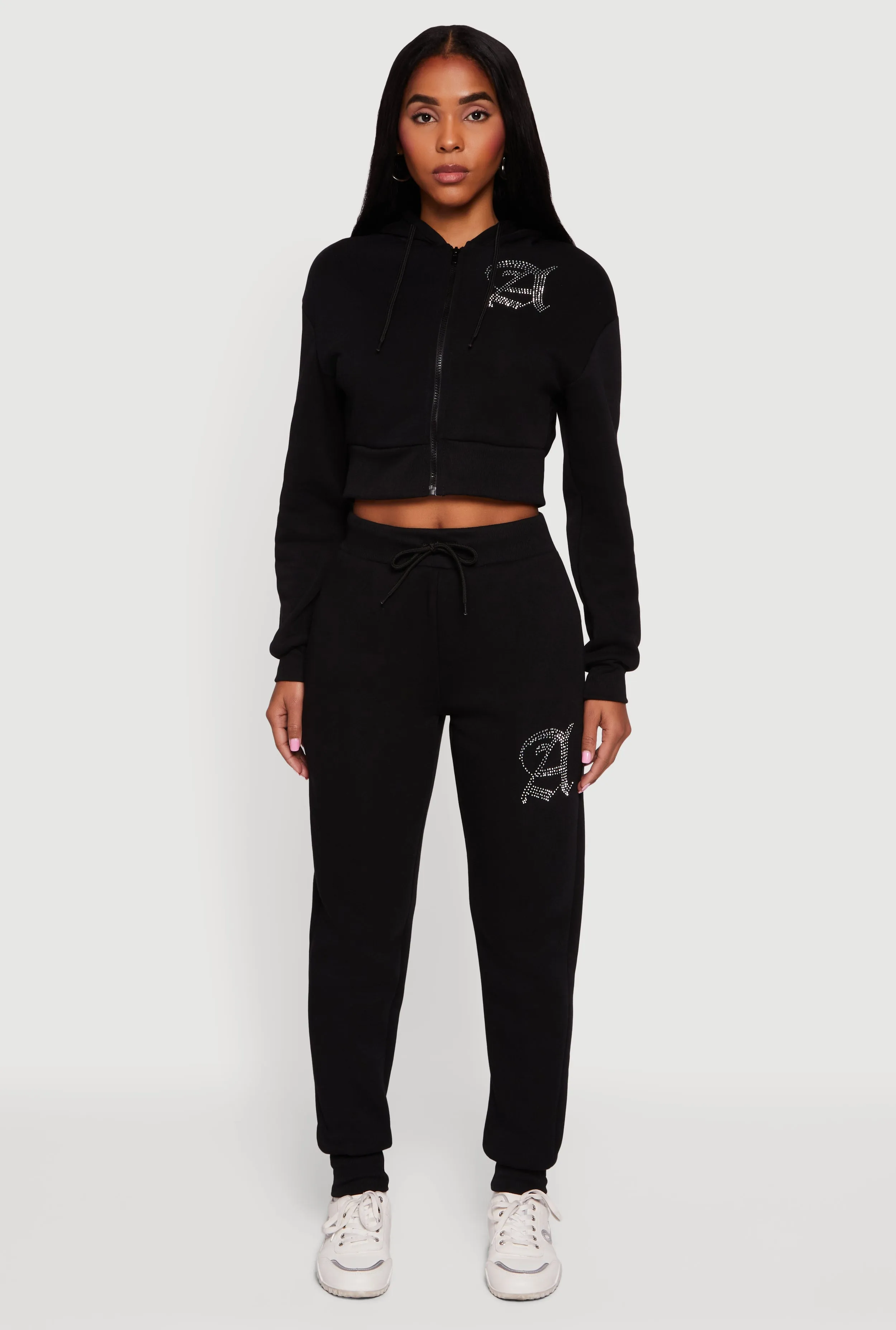 High Waisted Rhinestone Angel Graphic Joggers sold by Rainbow product image thumbnail 2