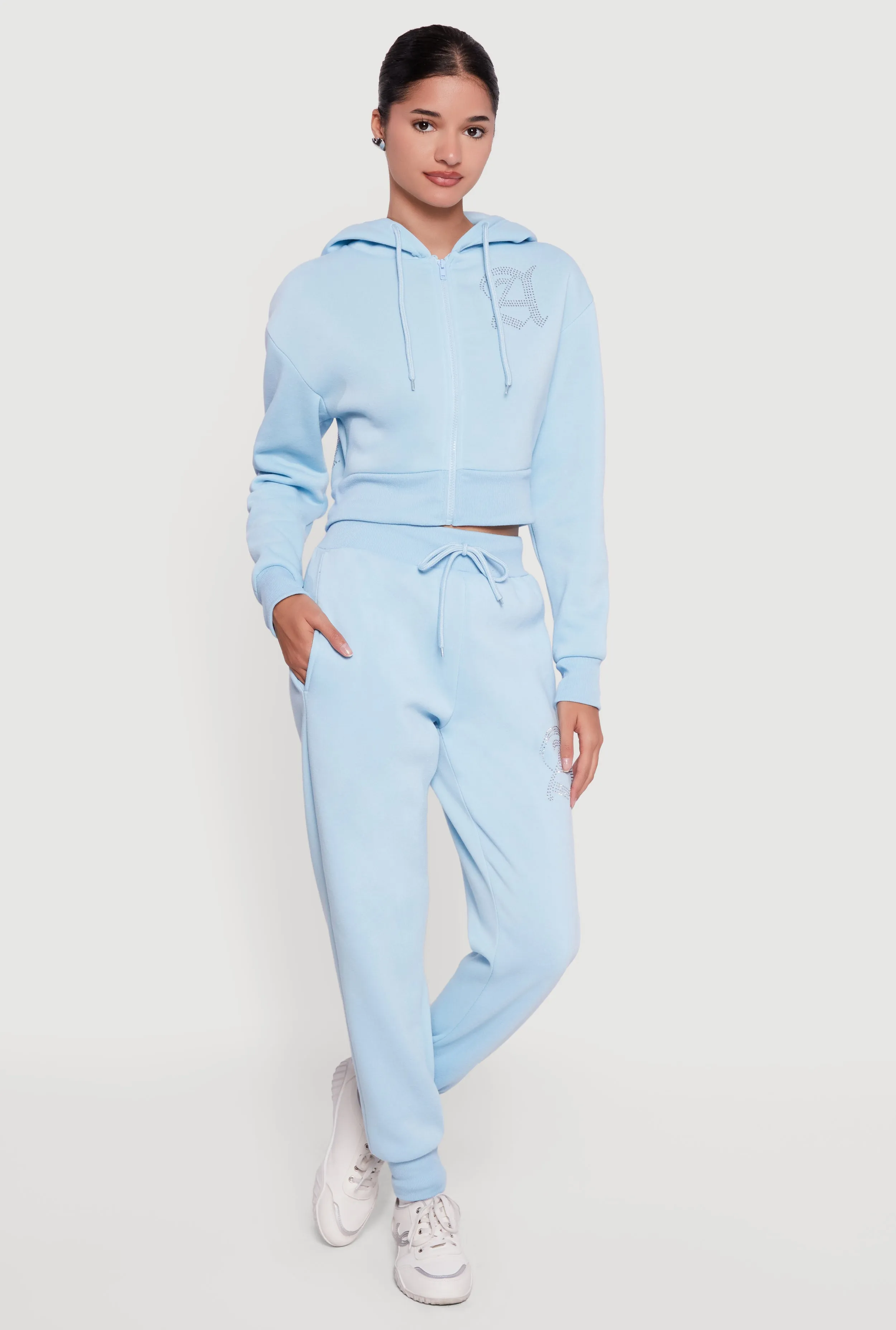 High Waisted Rhinestone Angel Graphic Joggers sold by Rainbow product image thumbnail 5