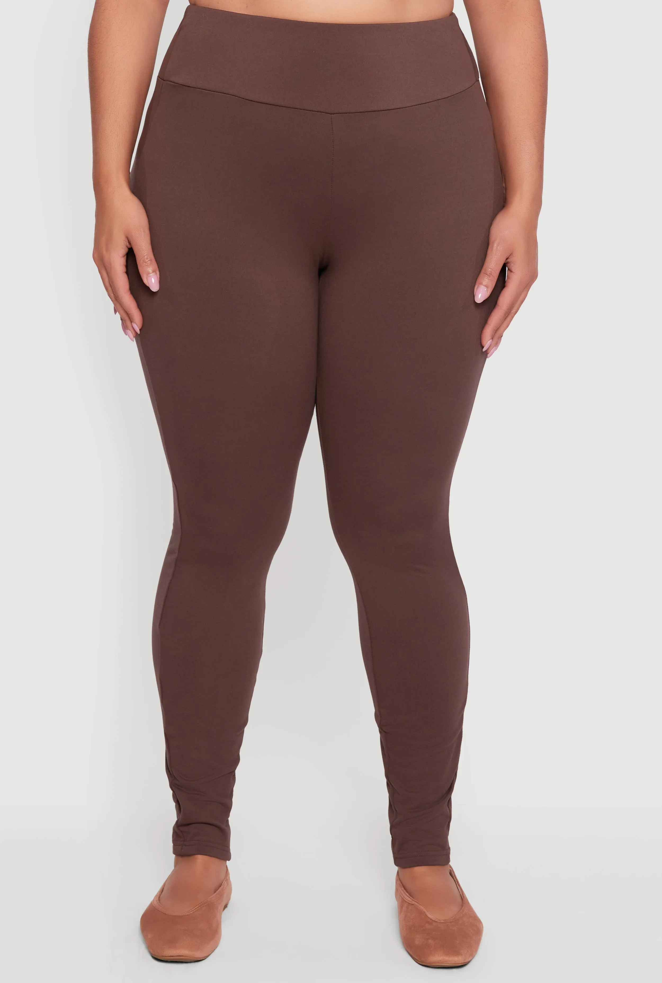 Plus Size Soft Knit High Waisted Leggings sold by Rainbow product image thumbnail 5