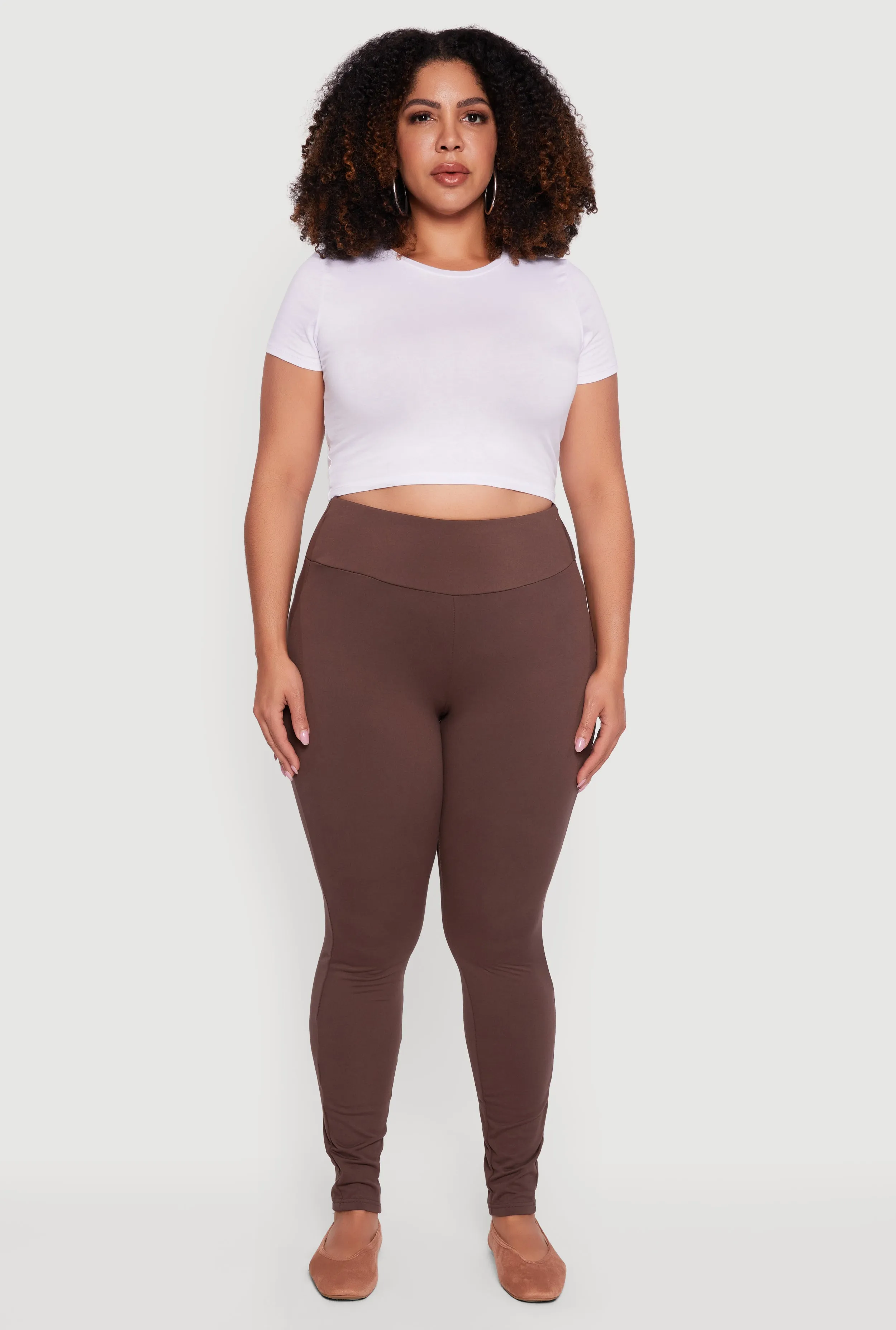 Plus Size Soft Knit High Waisted Leggings sold by Rainbow product image thumbnail 2