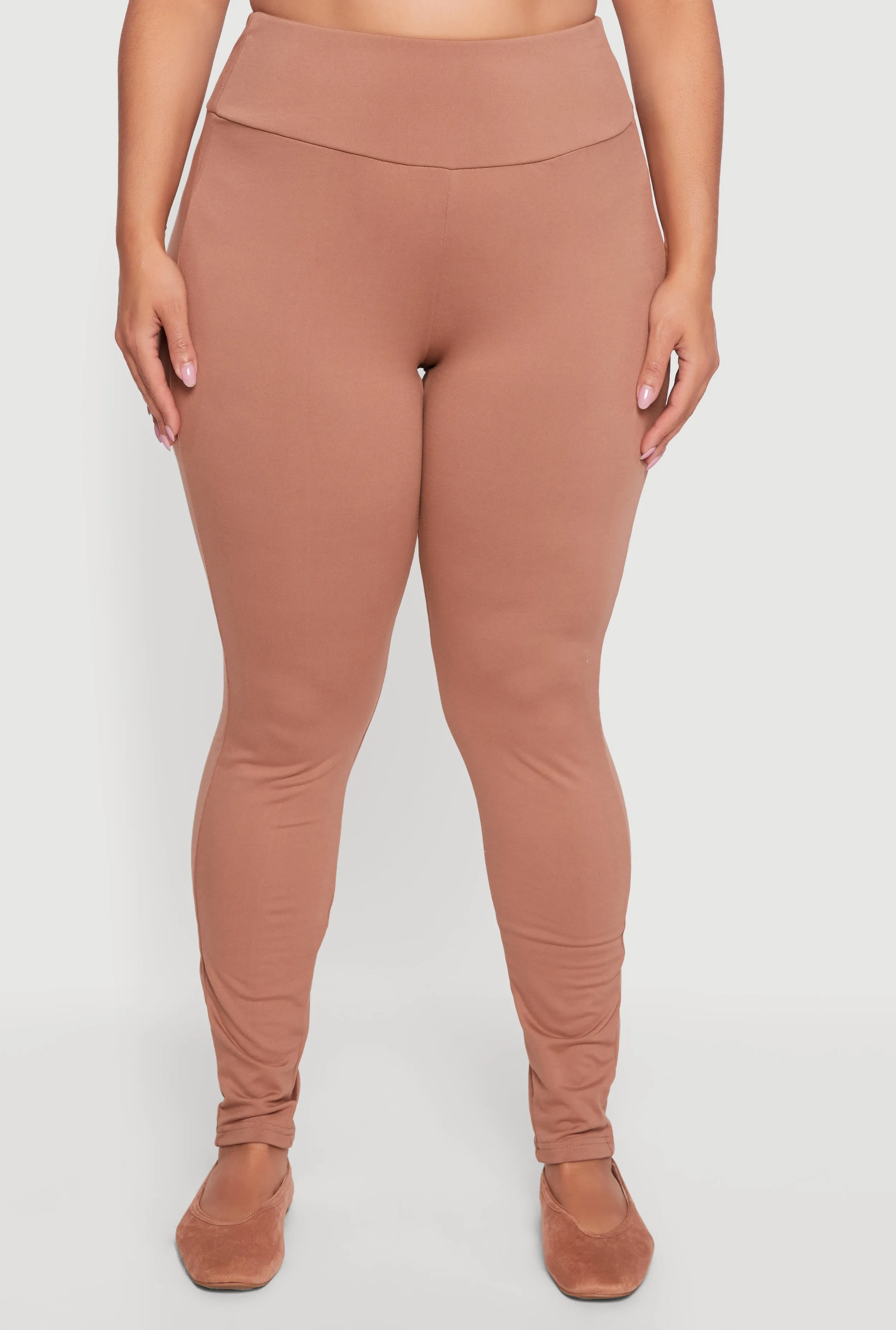 Plus Size Soft Knit High Waisted Leggings sold by Rainbow product image thumbnail 5