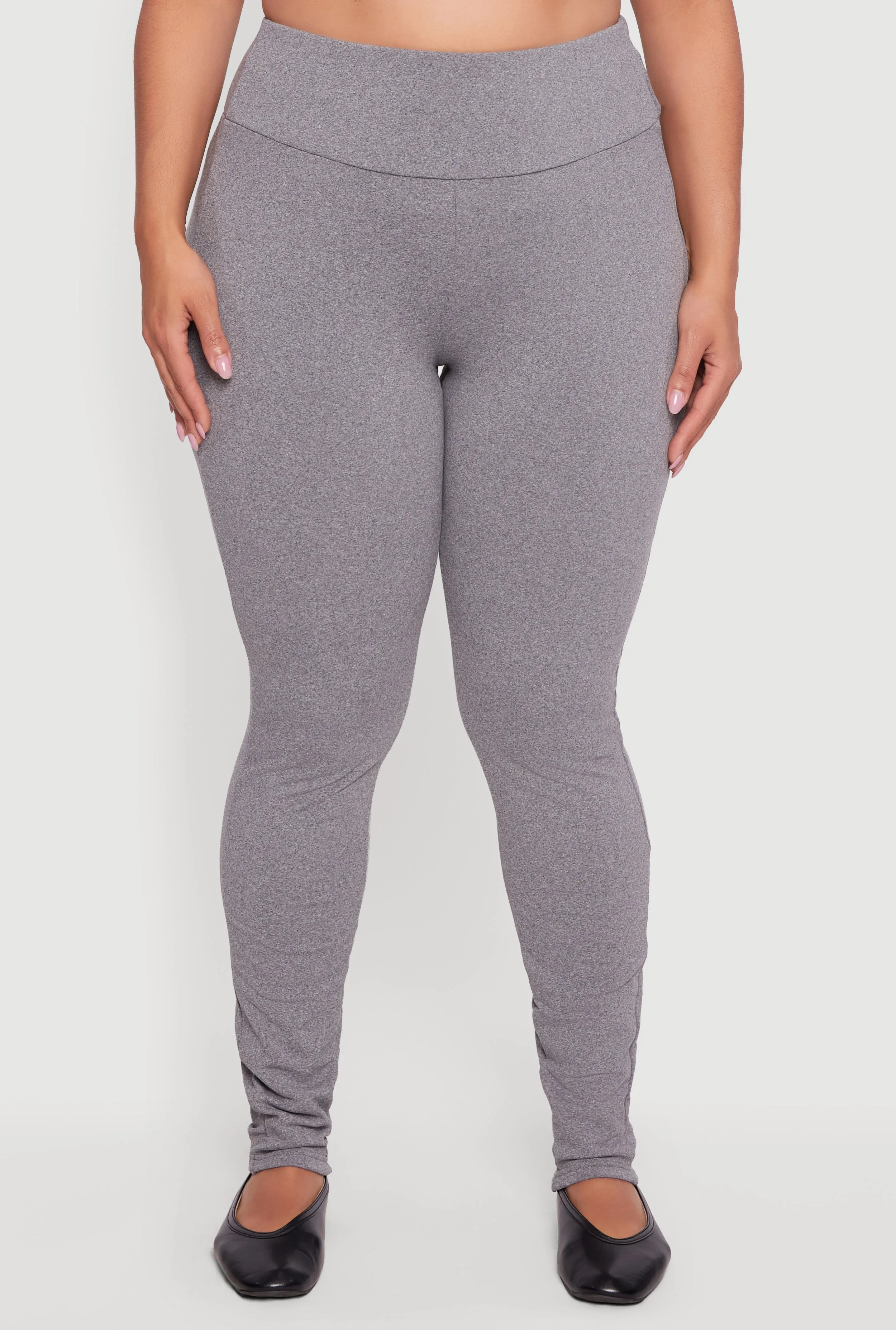 Plus Size Soft Knit High Waisted Leggings sold by Rainbow product image thumbnail 5