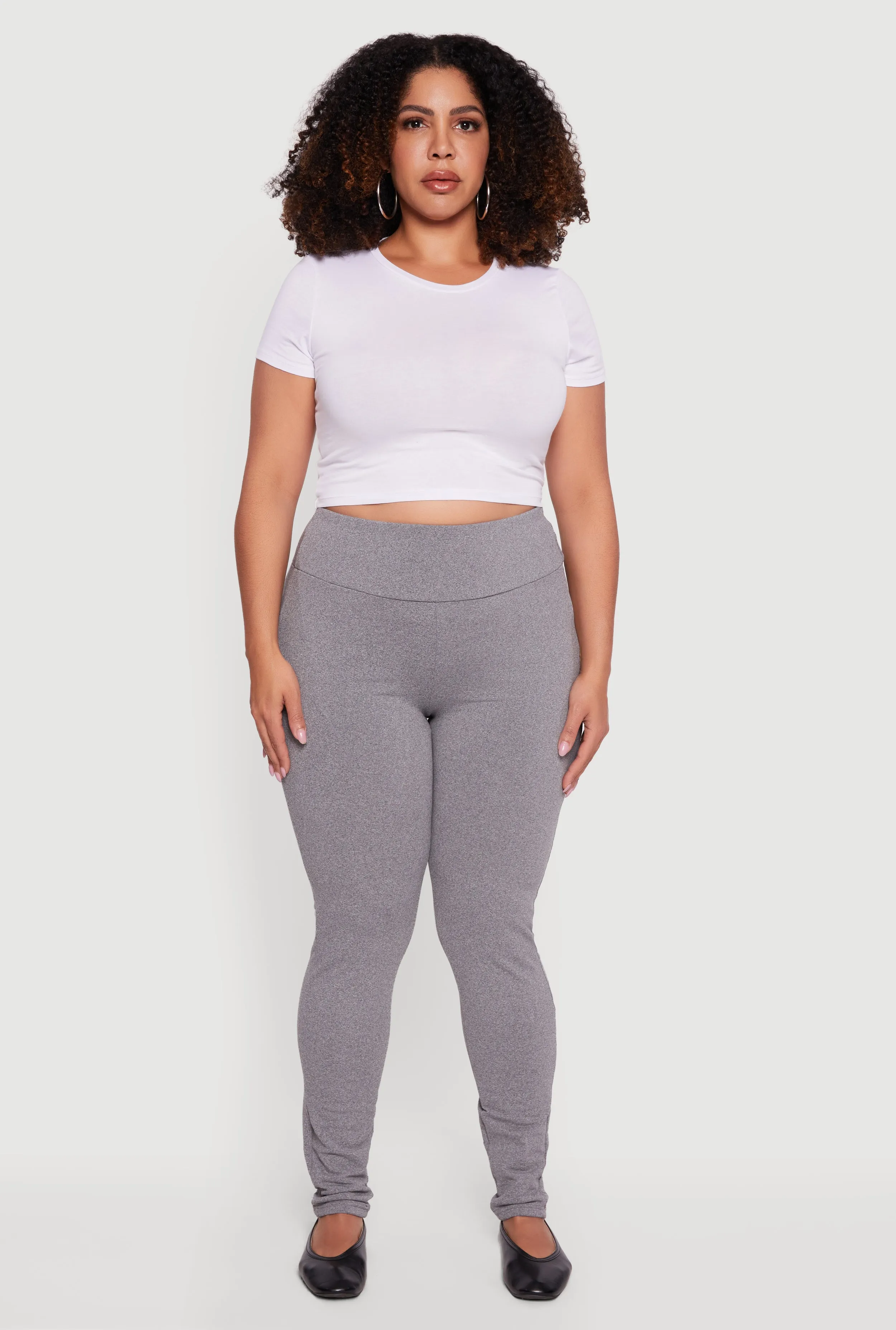 Plus Size Soft Knit High Waisted Leggings sold by Rainbow product image thumbnail 2