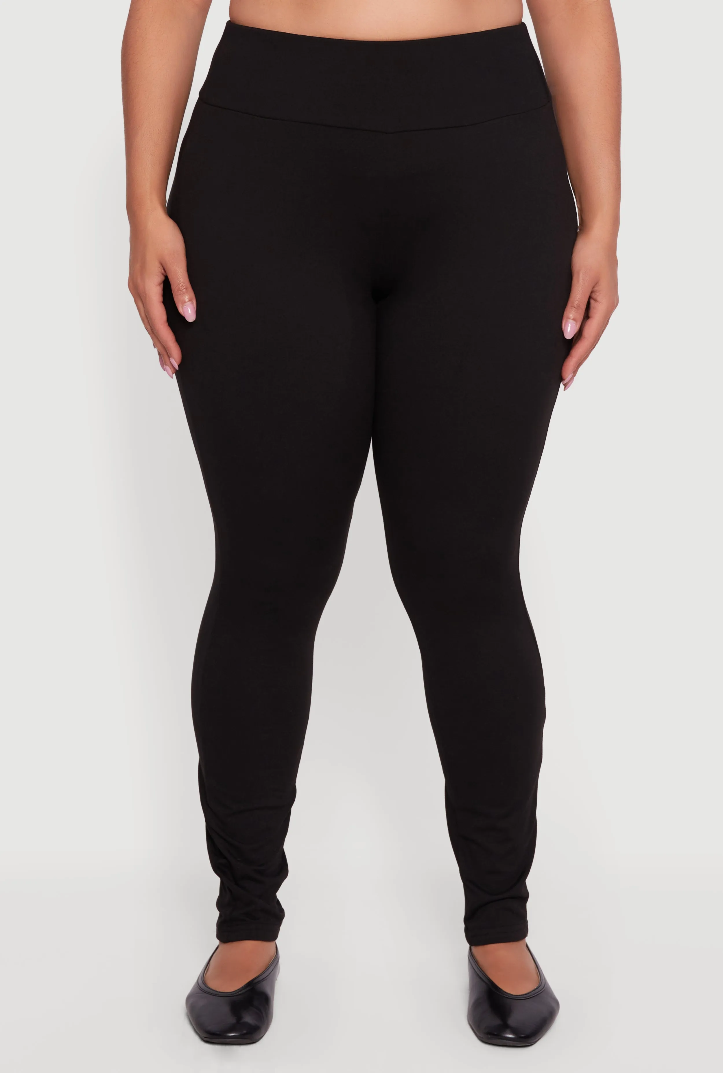 Plus Size Soft Knit High Waisted Leggings sold by Rainbow product image thumbnail 5