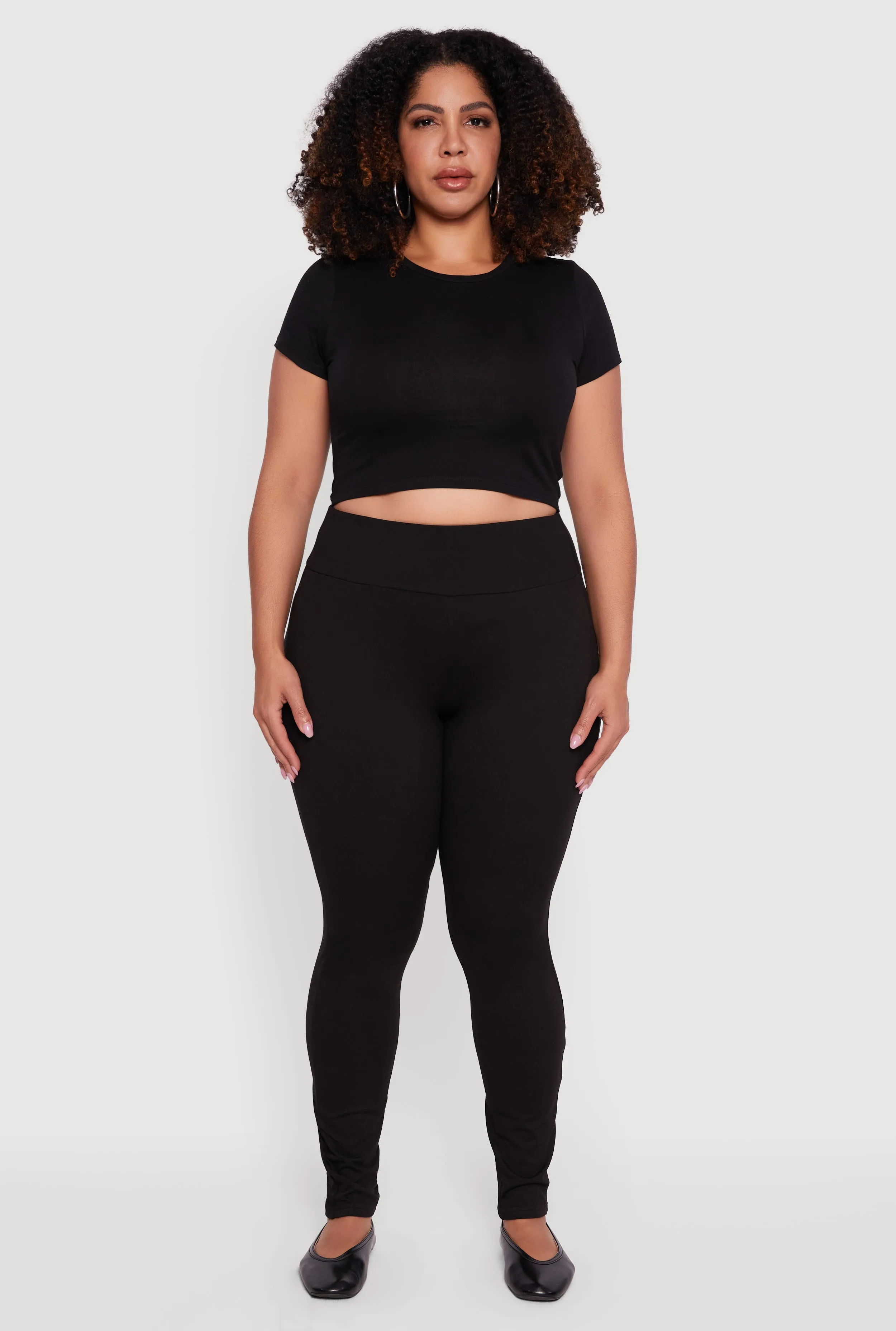 Plus Size Soft Knit High Waisted Leggings sold by Rainbow product image thumbnail 2