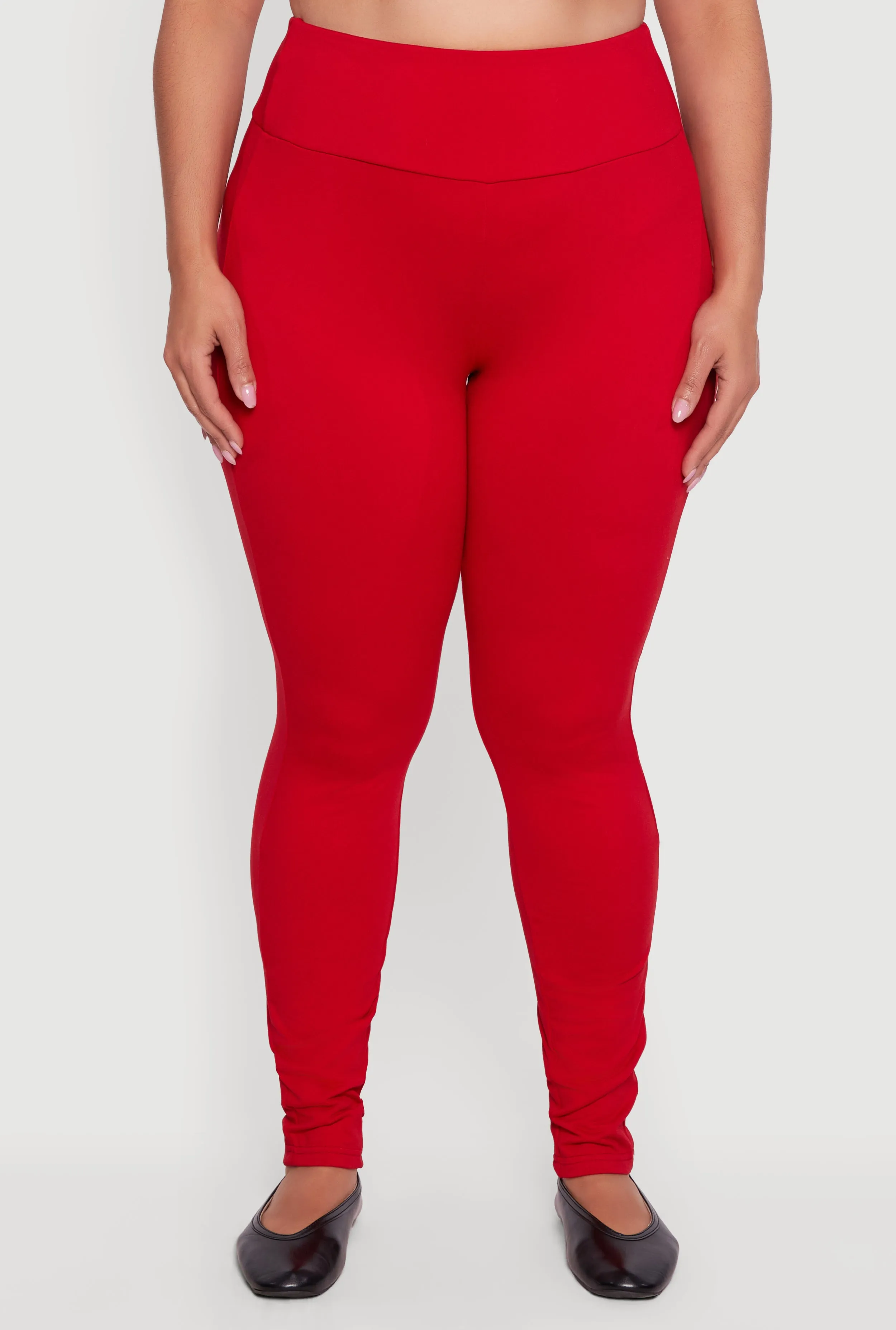 Plus Size Soft Knit High Waisted Leggings sold by Rainbow product image thumbnail 5