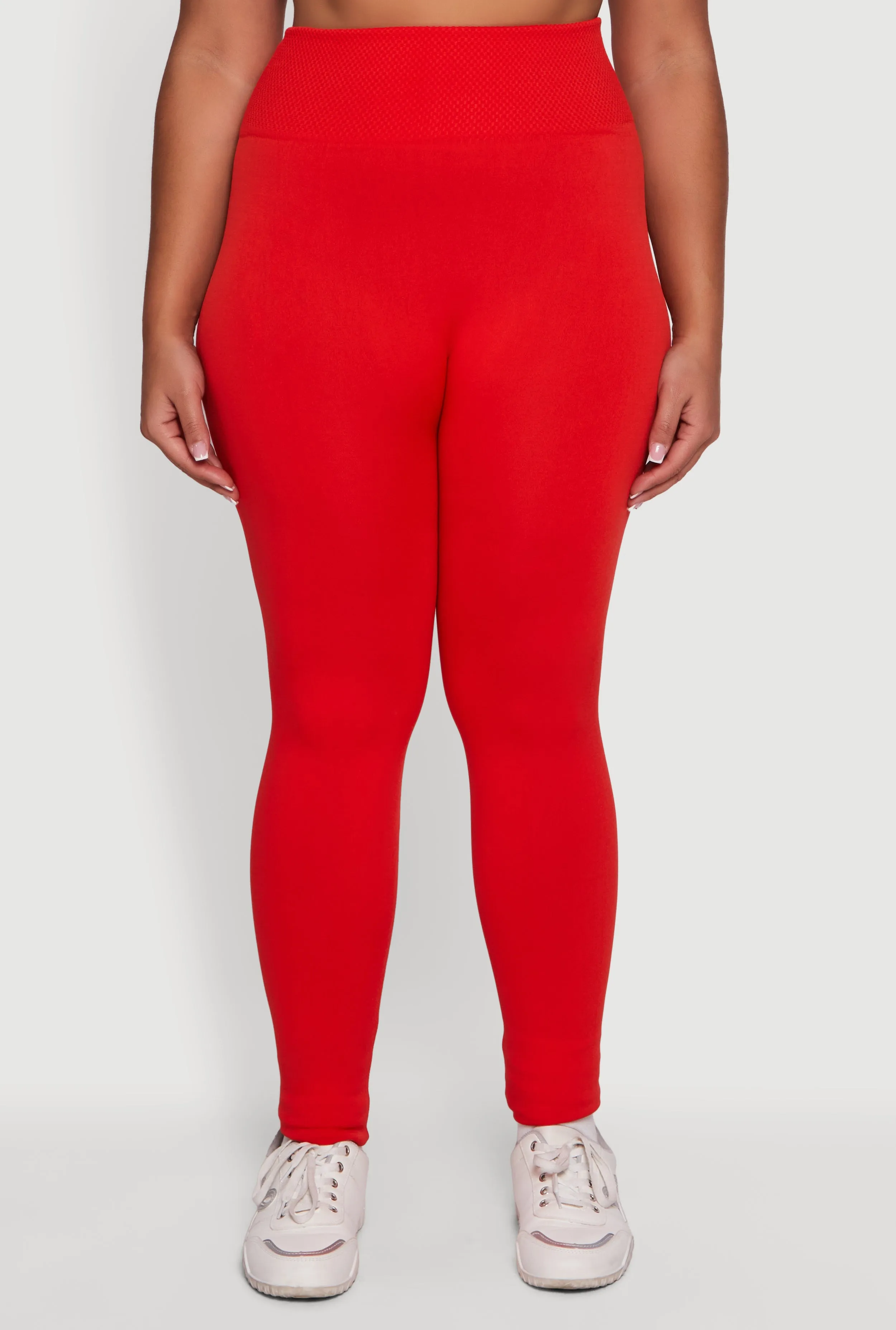 Plus Size Textured High Waisted Fleece Lined Leggings sold by Rainbow product image thumbnail 5