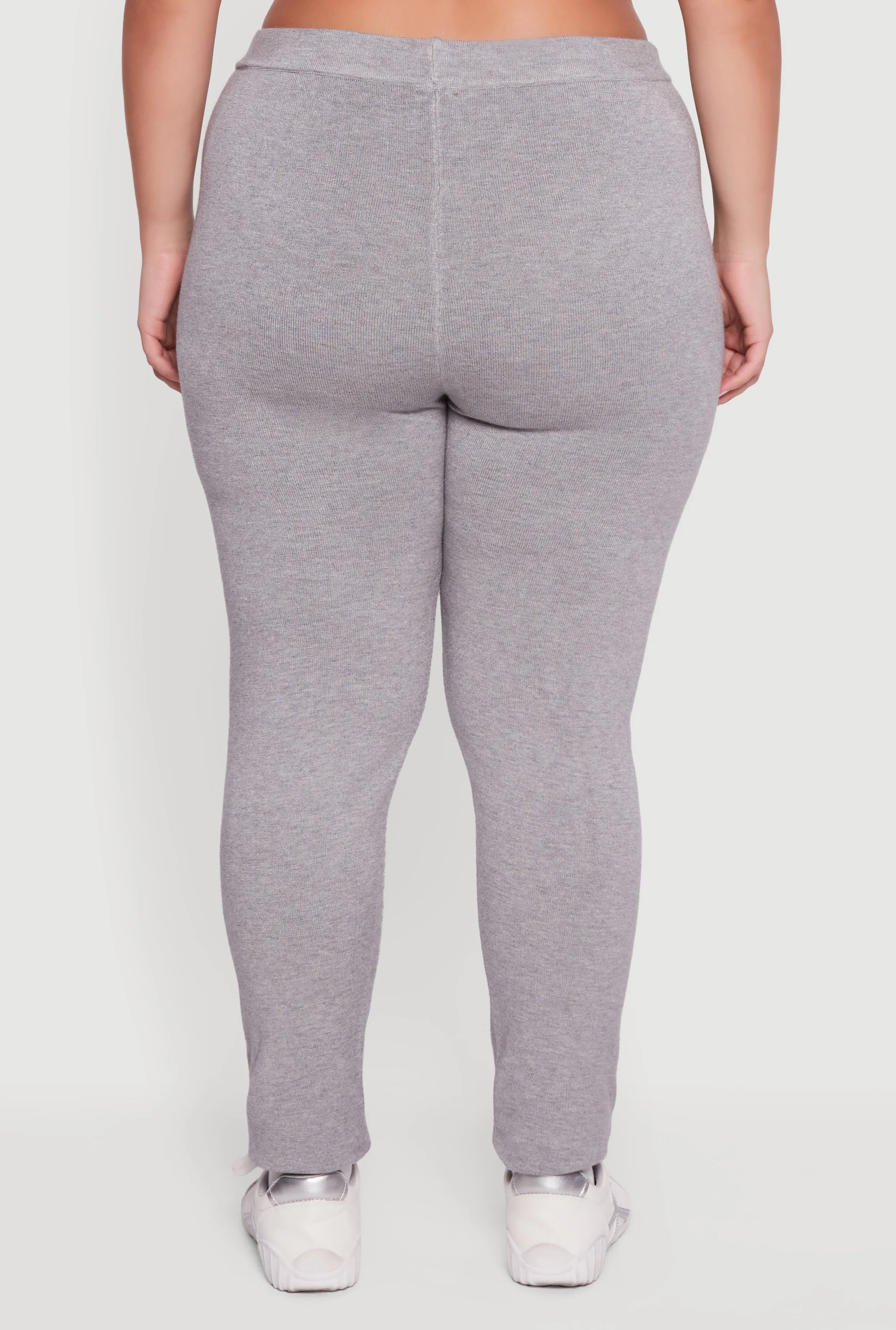 Plus Size Drawstring High Waisted Brushed Knit Joggers sold by Rainbow product image thumbnail 5